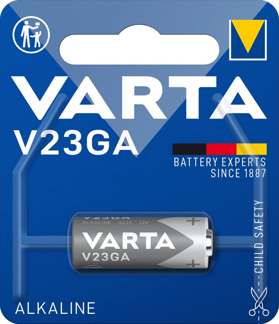Batteries Electronics V23GA Alkaline button cell battery 1-pack, Button cells in original blister pack of 1