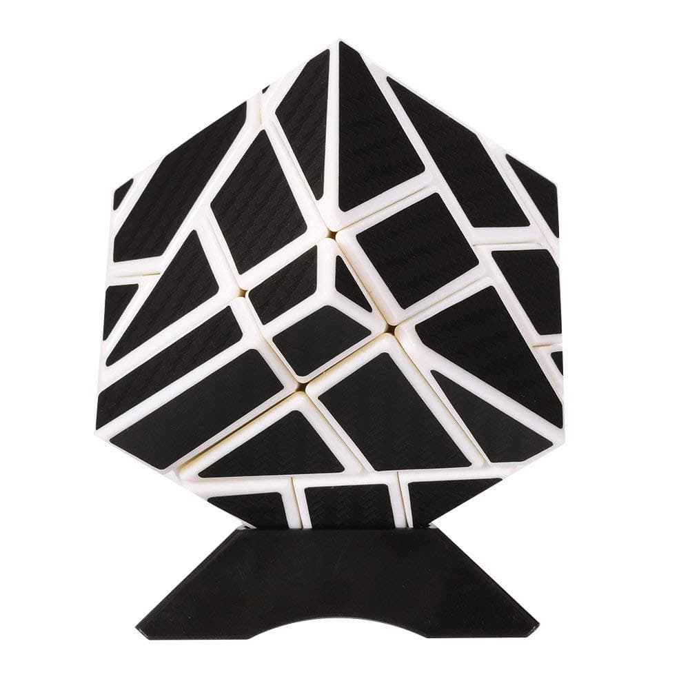 Speed Cube Soomth Carbon Fiber 3x3 Puzzle Cube White&Black