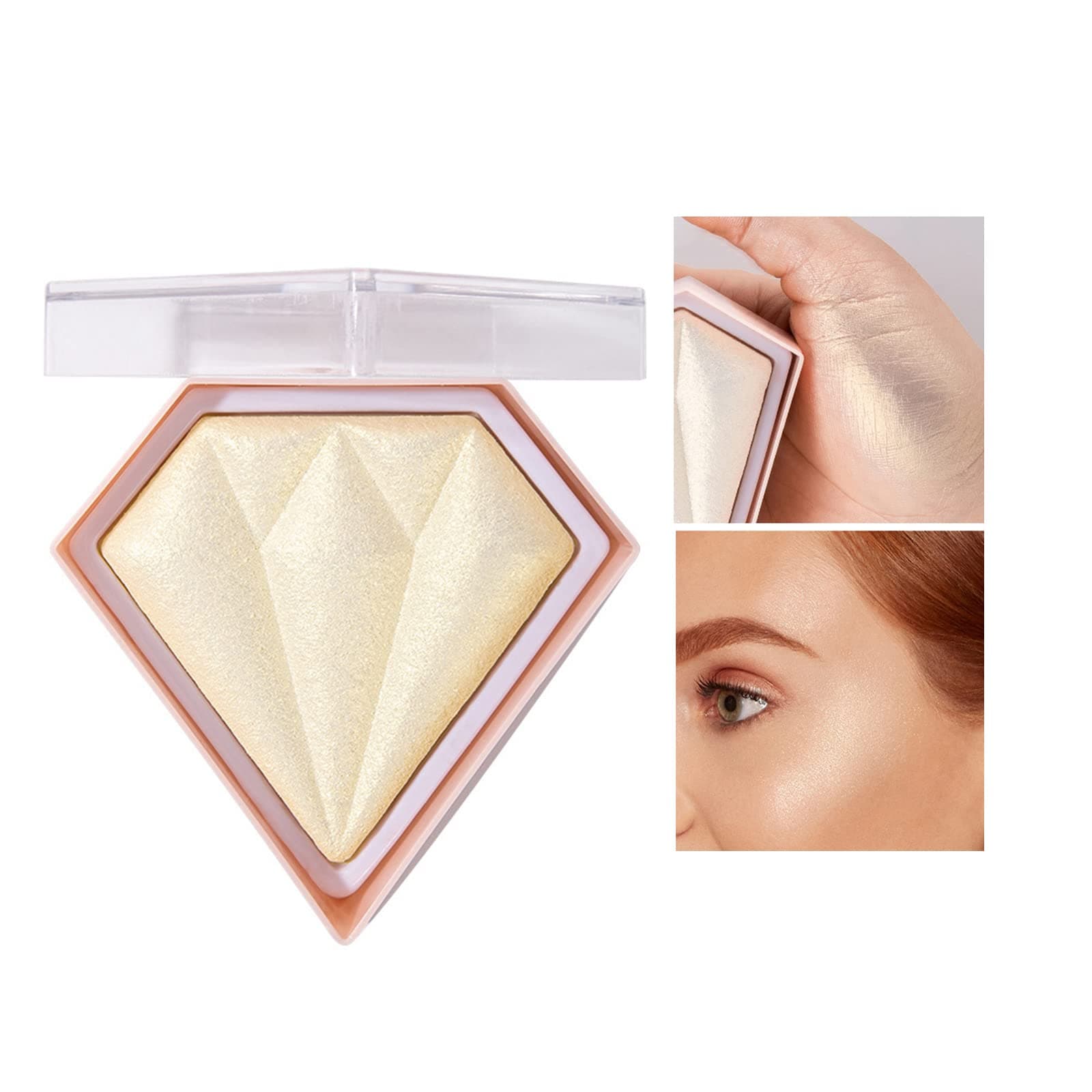 Powder Highlighters Makeup,Highly pigmented Powder Highlighter,Bronzer and Highlighter Palette,Highlighting Powder for a Radiant Finish,Silky and Shimmery Effect (Gold)