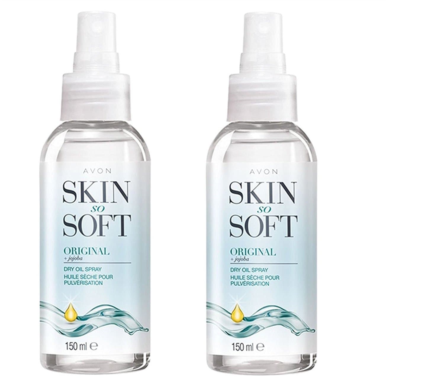 Skin So Soft Original Dry Oil Body Spray with Jojoba 150 ml - Pack of 2