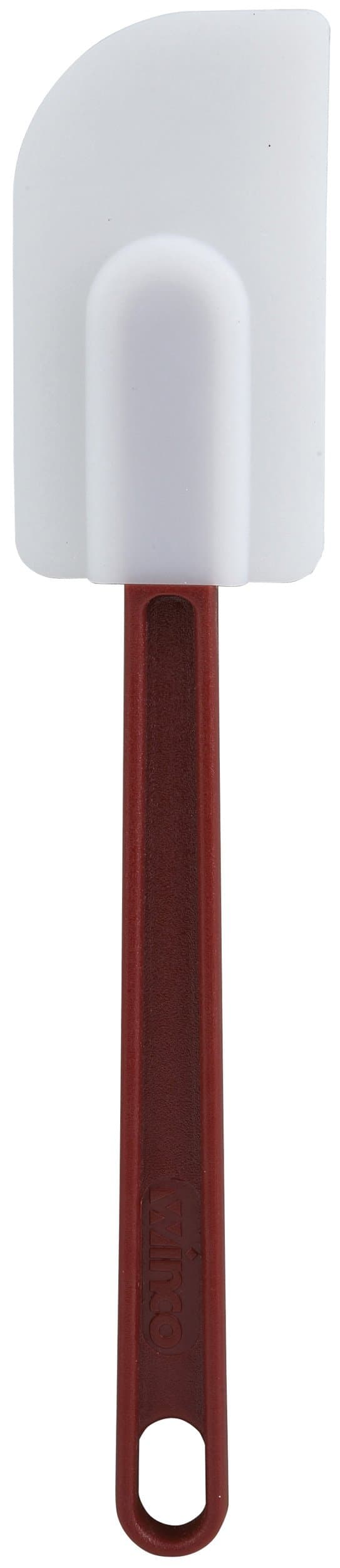 Winco Flat Silicone Spatula, 10-Inch, , White