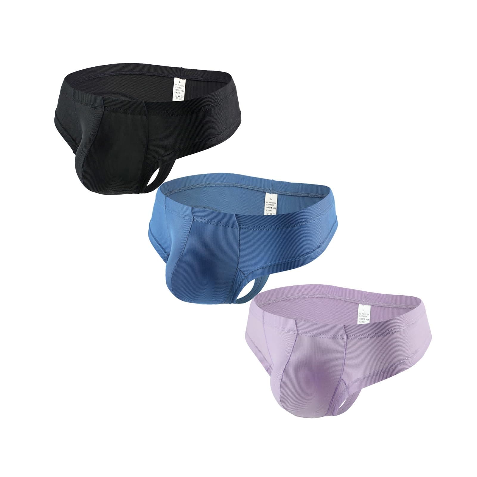 Men's Ice Silk Thread Underpants T Pants, Solid Color, Breathable G-string Pants