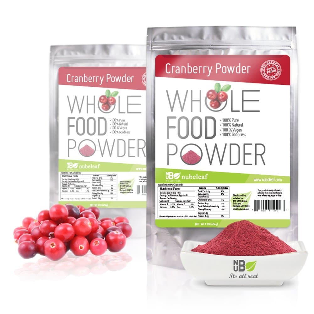 Whole Fruit Cranberry Powder. 3lb Bulk Pouches. Vegan. 100% Pure Cranberries, No Fillers, Preservatives or Additives - Add a Natural Tangy Flavor to Smoothies, Sauces, Yogurt, Drink Mix and Baked Goods