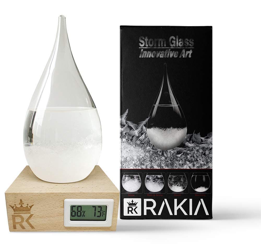 Rakia Storm Glass Weather Stations Water Drop Weather Predictor Creative Forecast Nordic Style Decorative Weather Glass (Thermometer)