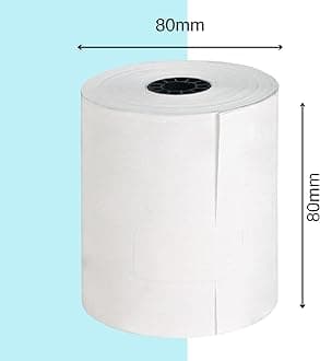 60 Rolls of Premium 80 x 80mm Thermal Paper Till Rolls, Receipt for EPOS POS, Cash Register, Credit Card Machine PDQ, Clover, Epson Citizen Printer TH243 CBM232 CBM233 CBM253