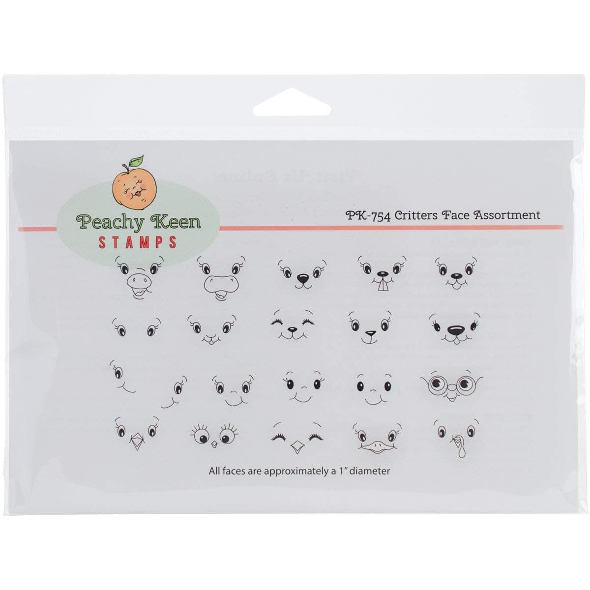 Peachy Keen Stamps Clear Face Assortment 1-Critters, Other, Multicoloured, 21.59x16.25x0.5 cm