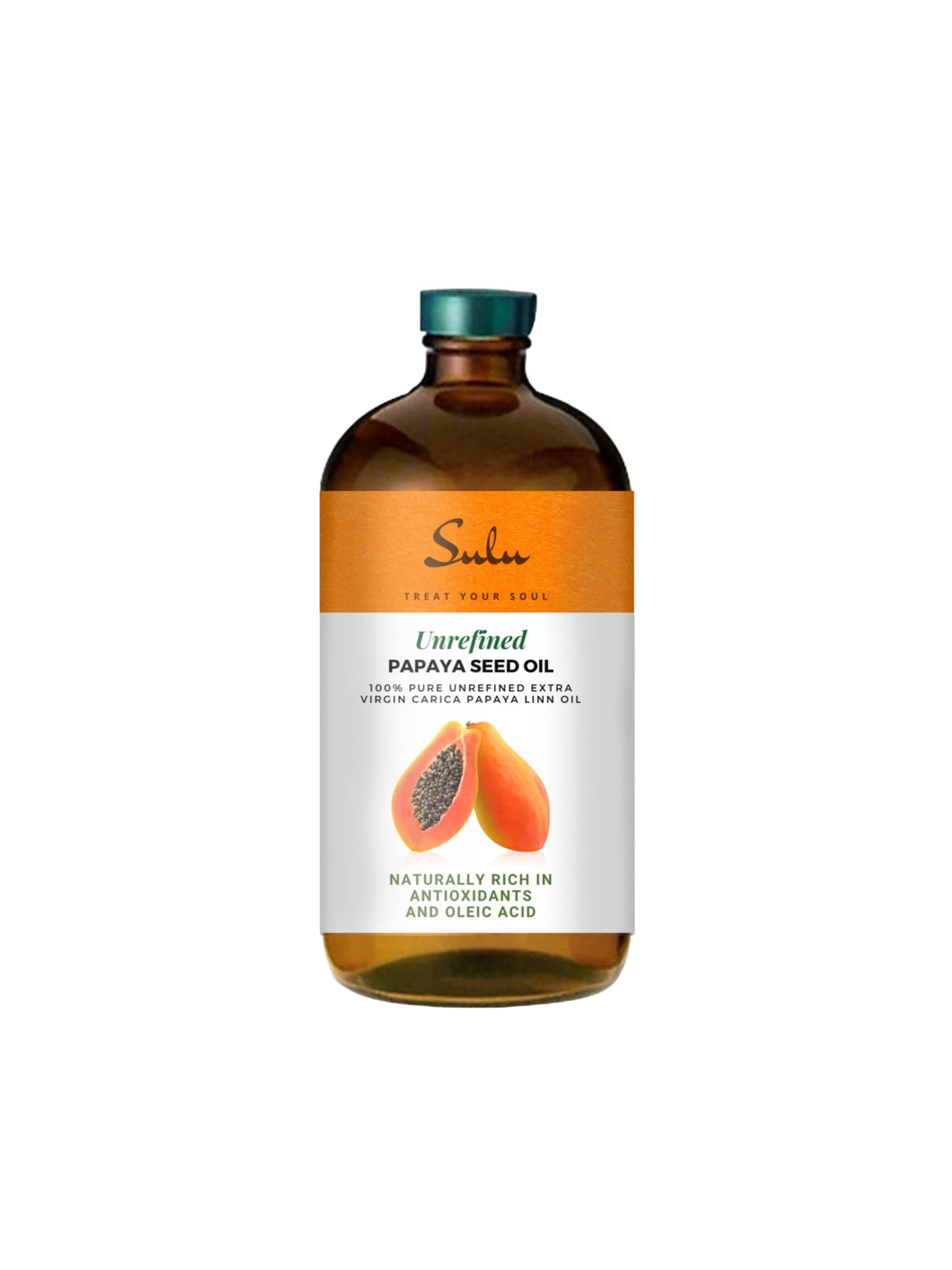 SULU ORGANICS 100% Pure Unrefined Cold Pressed Papaya Seed Oil- (16 fl.oz)