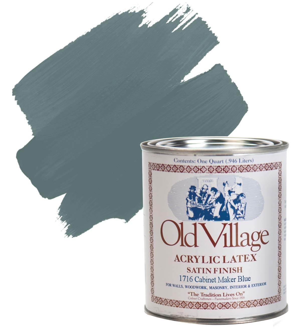 Old Village 1716 Qt Water-based Acrylic Latex Paint, 1 Quart