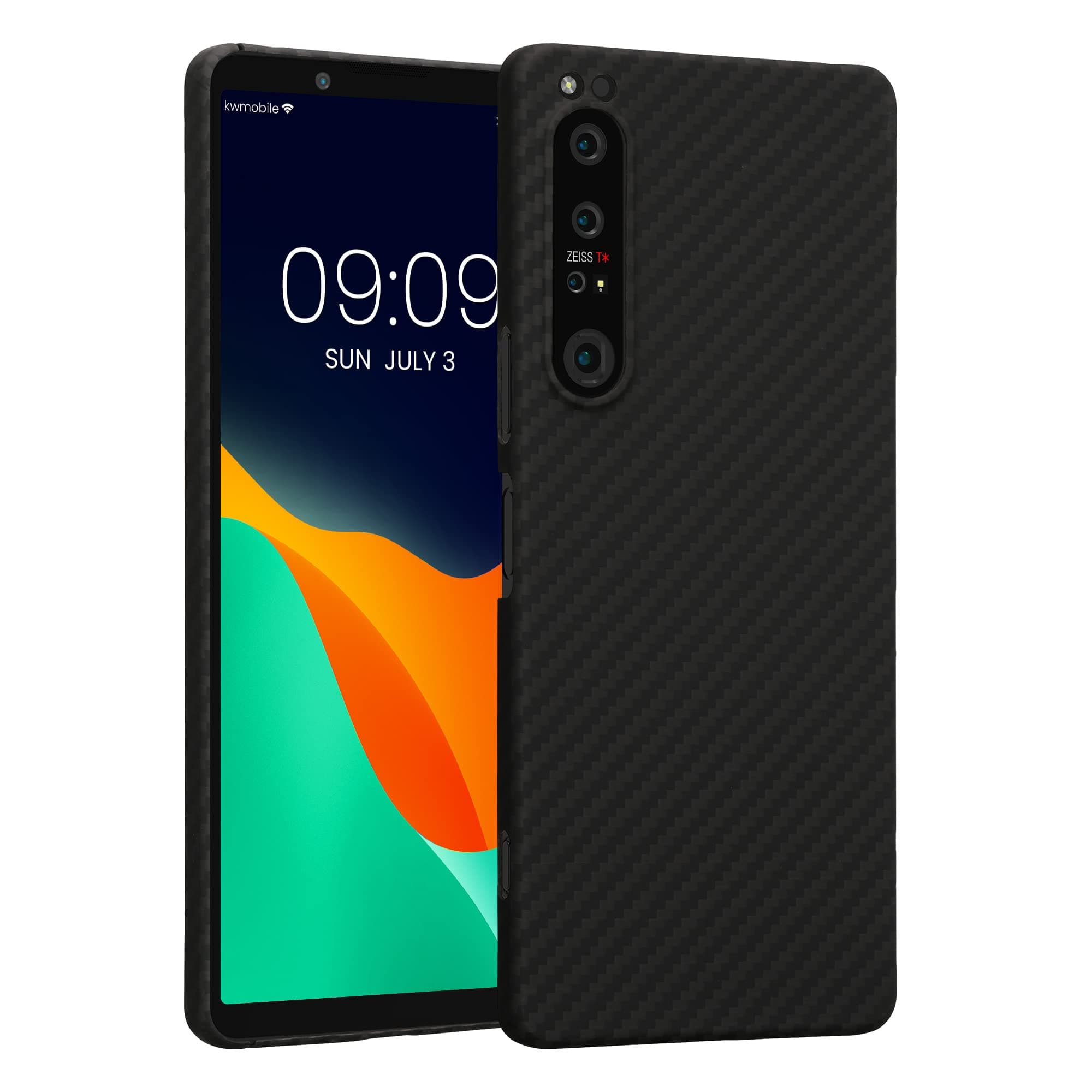 Aramid Fiber Case Compatible with Sony Xperia 1 IV - Case Super Slim Strong Protective Phone Cover - Black Matte