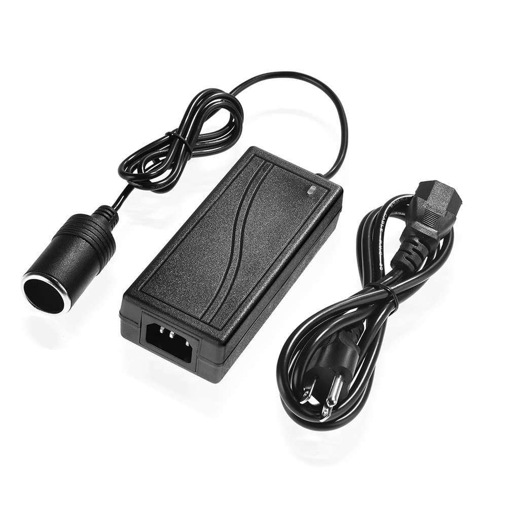 12V Home Plug, AC to 12V 60W Power Converter with Car Cigarette Lighter Socket