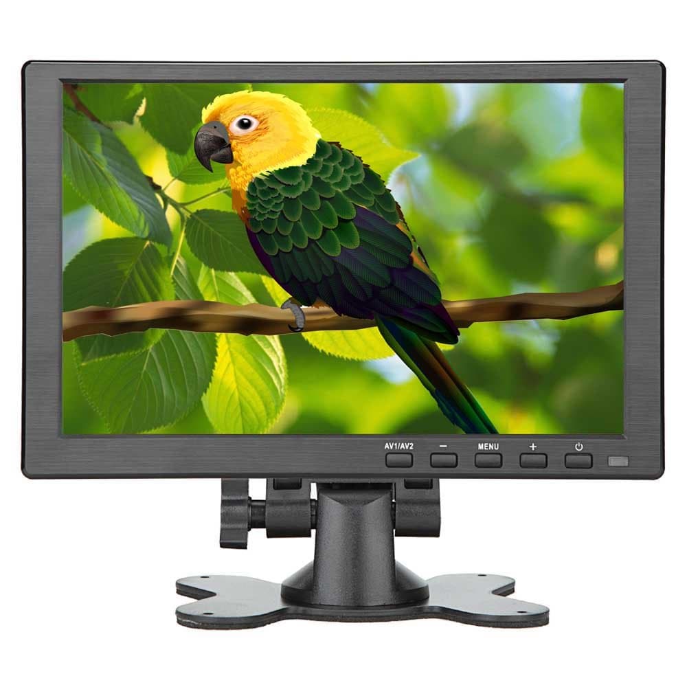 Loncevon-10.1 inch IPS Screen 1280x800 HDMI Display Monitor for Raspberry pi 3 - Small Portable Computer Laptop HDMI VGA Monitor- Video Monitor with Dual Speakers, MP5 USB port, Remote
