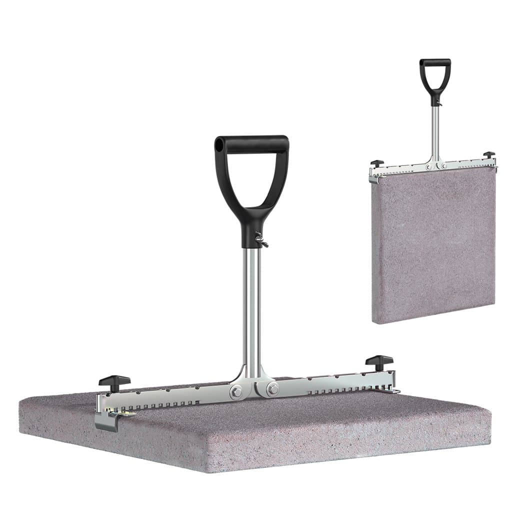 LANGFIT Paving Slab Lifter with Extra-Long Handle 30–50cm - Easy on The Back and HIPS! - Load Capacity up to 60 kg - Made in Germany - MS-PH2050L