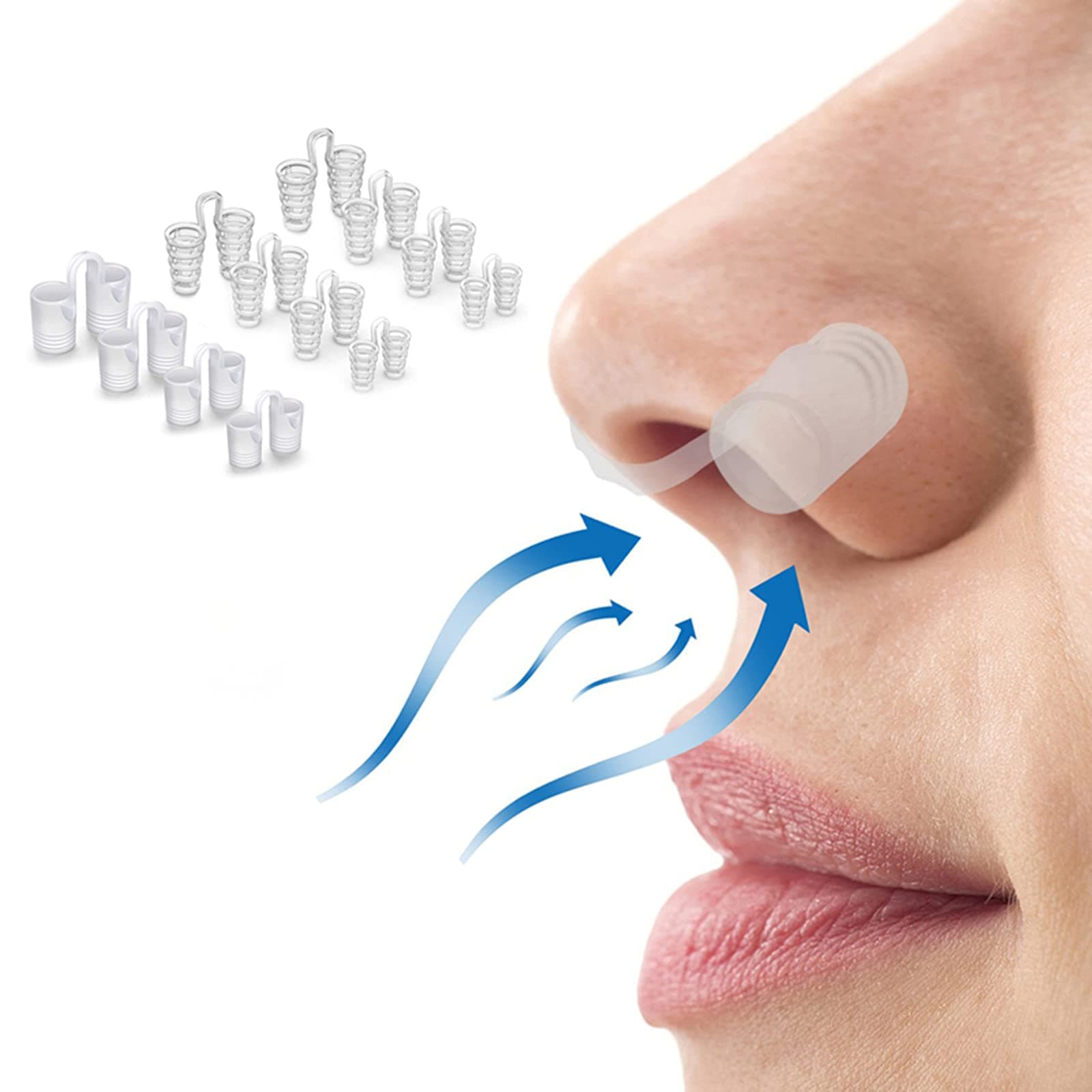 12 Pack Anti -Snoring Devices, Stop Snoring Nose Vents for Travel & Home Sleep Aid - Snore Solution Nasal Dilators, Ease Breathing, Healthy Sleeping Helper