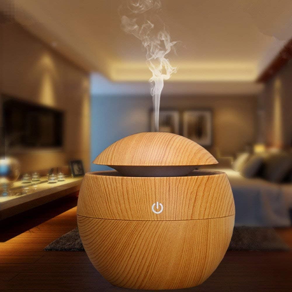ALPHA STORE® wooden Cool Mist Humidifiers Essential Oil Diffuser Aroma Air Humidifier with Colorful Change for Car, Office, Babies, humidifiers for home, air humidifier for room