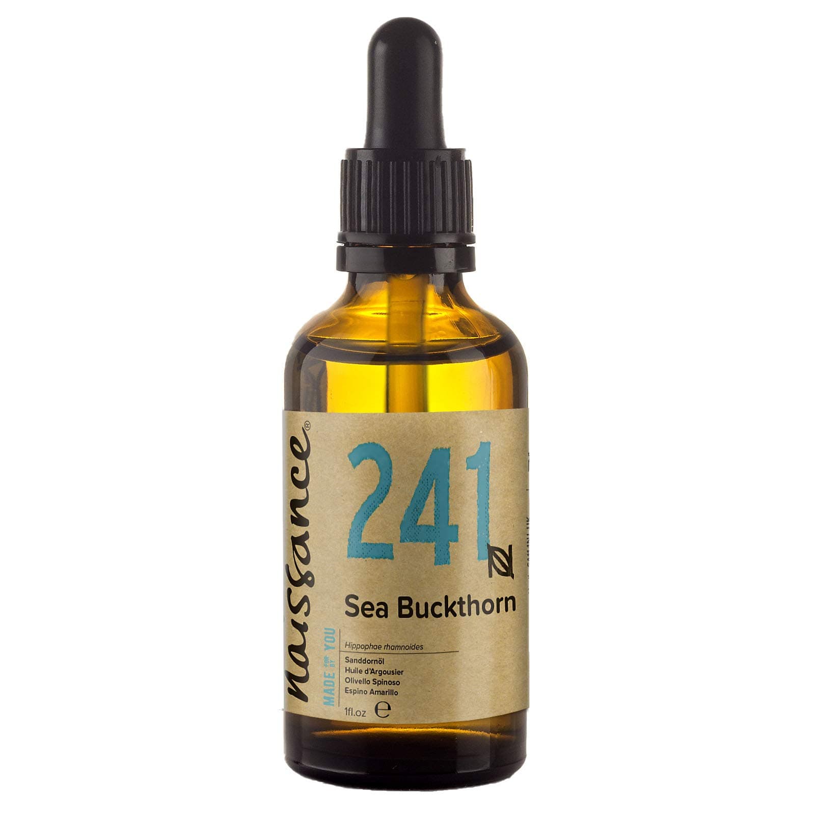 naissance Cold Pressed Sea Buckthorn Oil 1 fl oz - Pure & Natural, Therapeutic Grade, Premium Quality, Vegan, Hexane Free, Non GMO, Cruelty Free - Hair, Skin & Nails Treatment