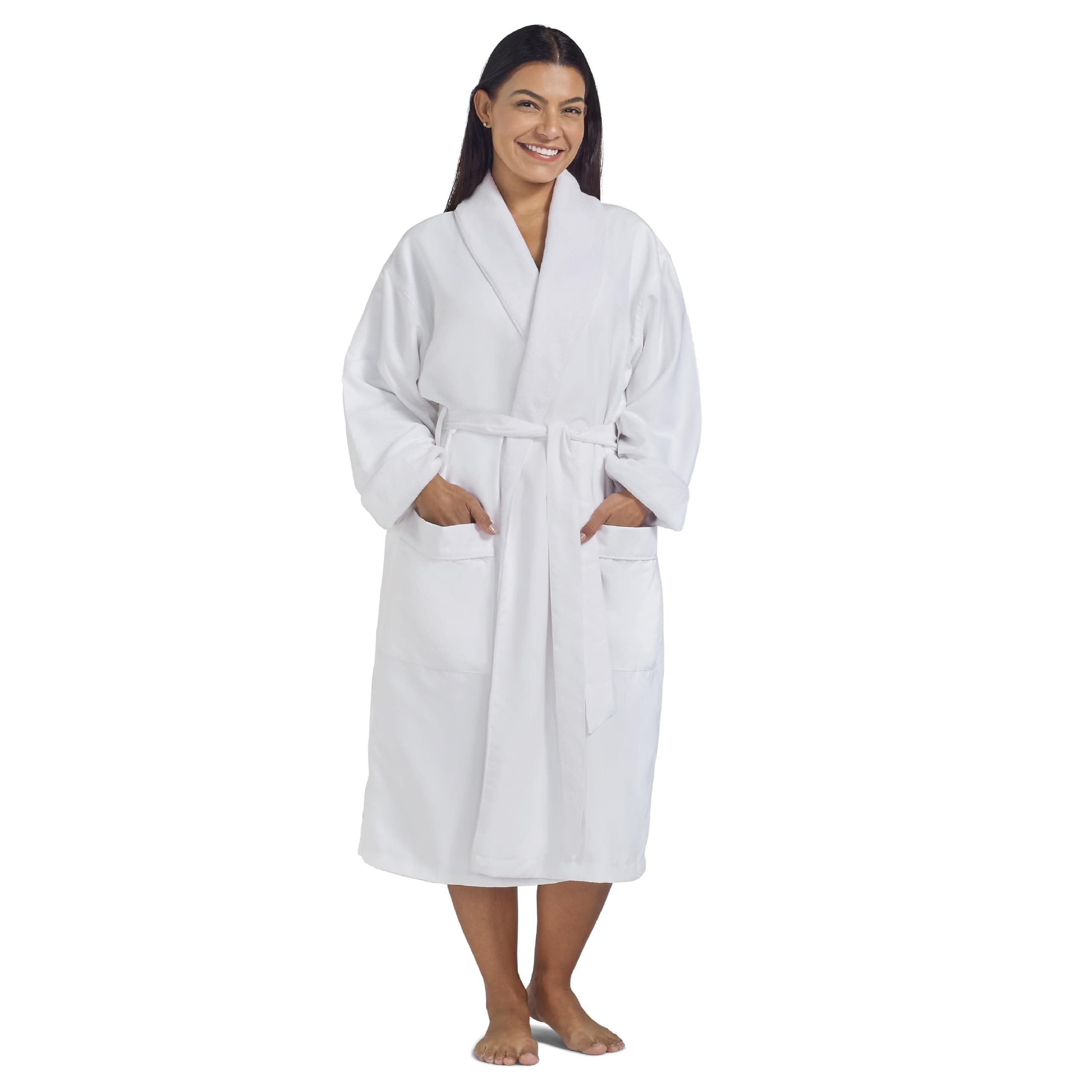 Boca Terry Mens Plush Robe, Big & Tall Bathrobe for Men, Warm Luxury Microfiber Robe