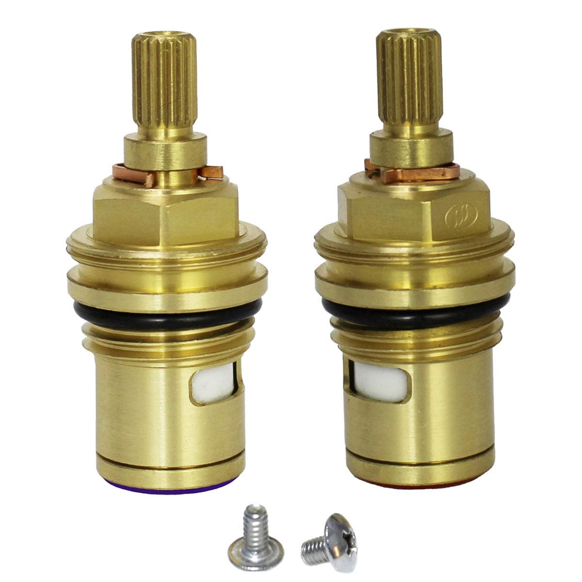 Huashan Pair of Replacement Brass Ceramic Disc Cartridge Faucet Valves
