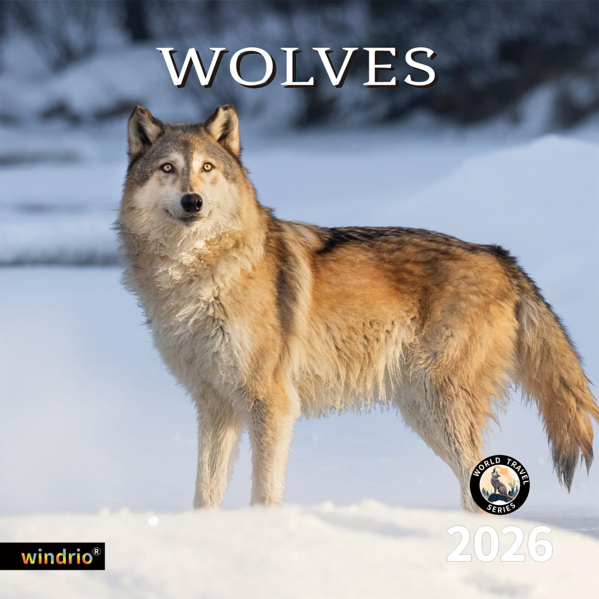 windrio 2024 2025 Wall Calendar, 18 Months July 2024 - December 2025, Wall Calendar Wolves, 12" x 24" Opened,Full Page Months Thick & Sturdy Paper for Kids Teen Calendar Organizing & Planning