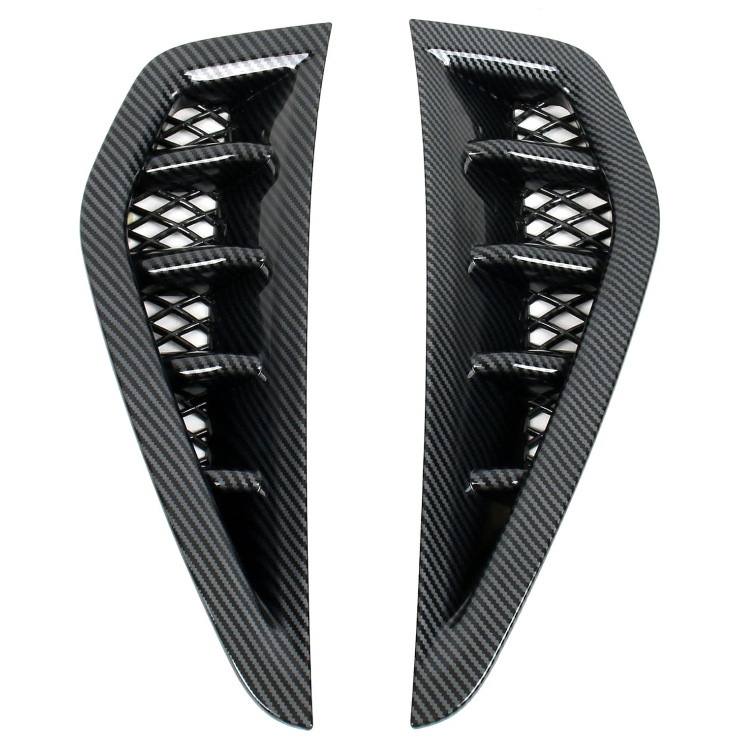 for Dodge Ram 1500 TRX 2021-2023 Carbon Fiber Black Side Door Air Vent Fender Cover Trim 2pcs Car Accessories
