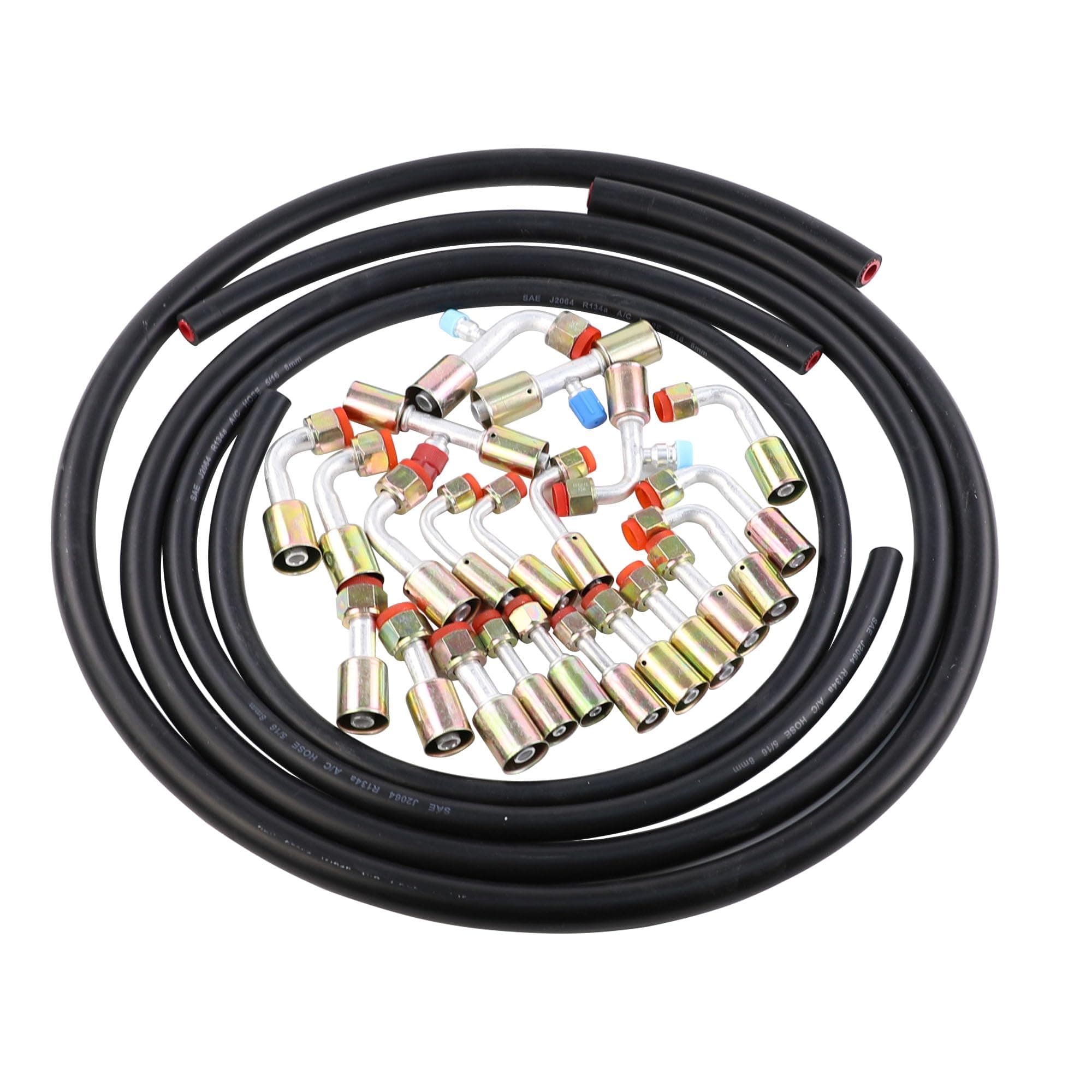 Wisepick 25 Piece Air Conditioner Hose and Fitting Kit Includes 6ft #6#8#10 AC Hoses and #6#8#10 AC Fittings