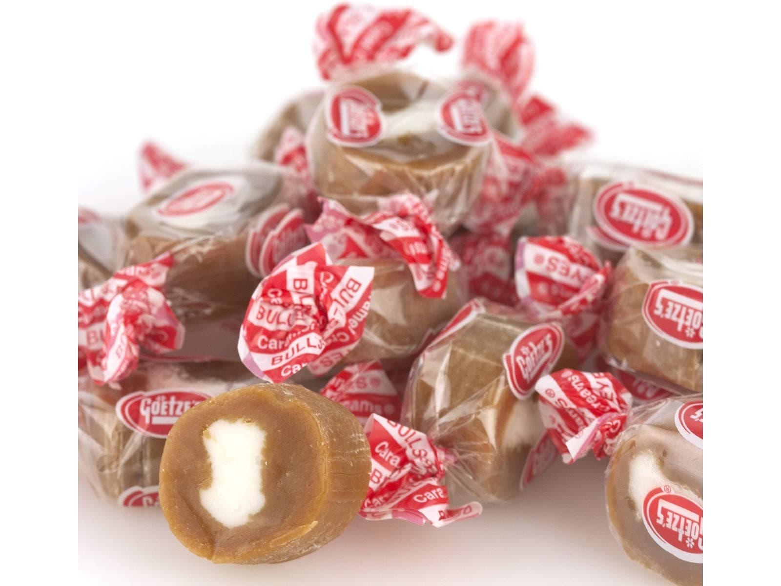 Goetze Old Fashioned Caramel Creams Candy, Original Bulls Eyes (2 pounds)