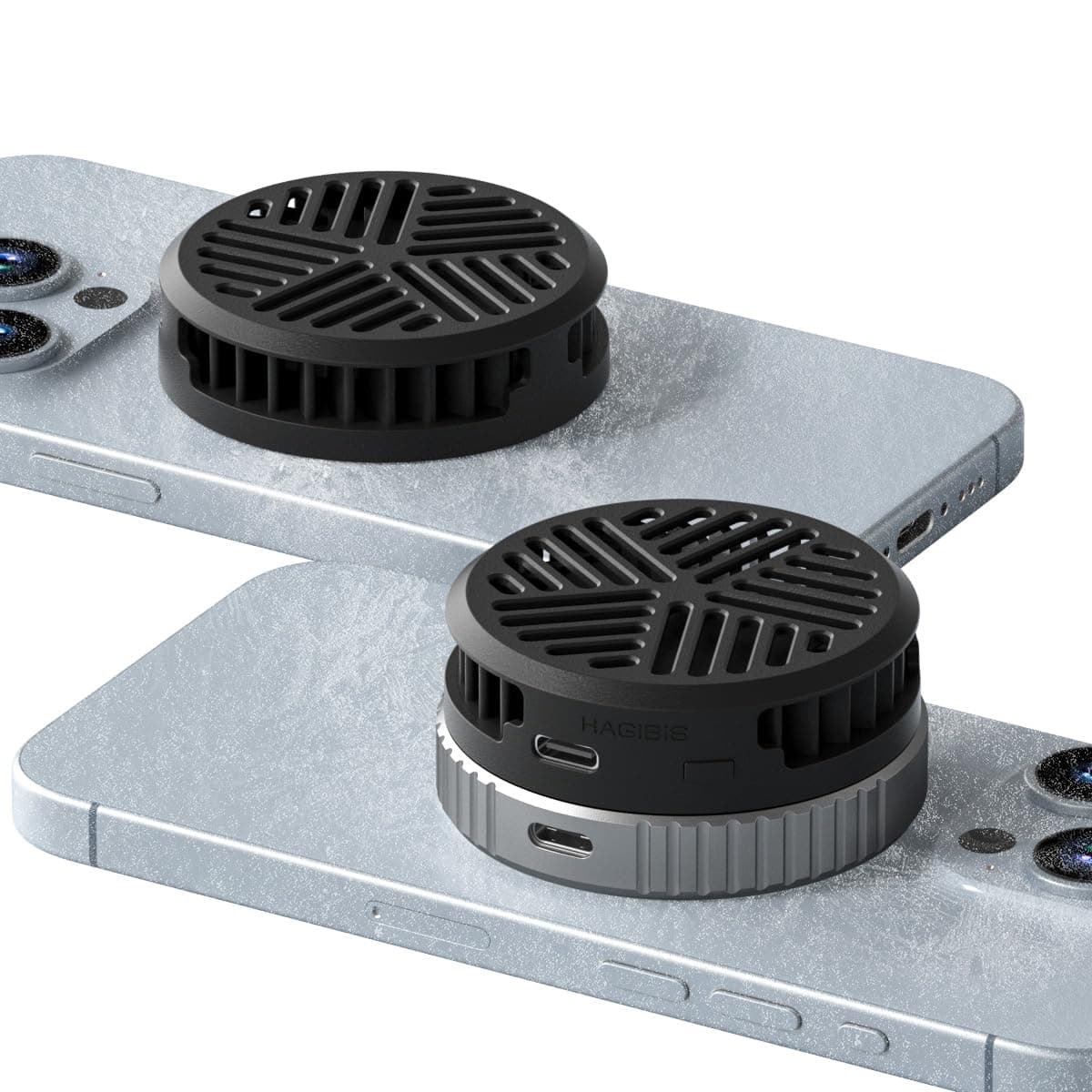 Hagibis Magnetic Cell Phone Cooler Ultrathin Cooling Fan Portable Lightweight Mobile Phone Radiator for iPhone 16 15 Pro Max, MagSafe Series, iPad Pro, Android, Tablet (Black)