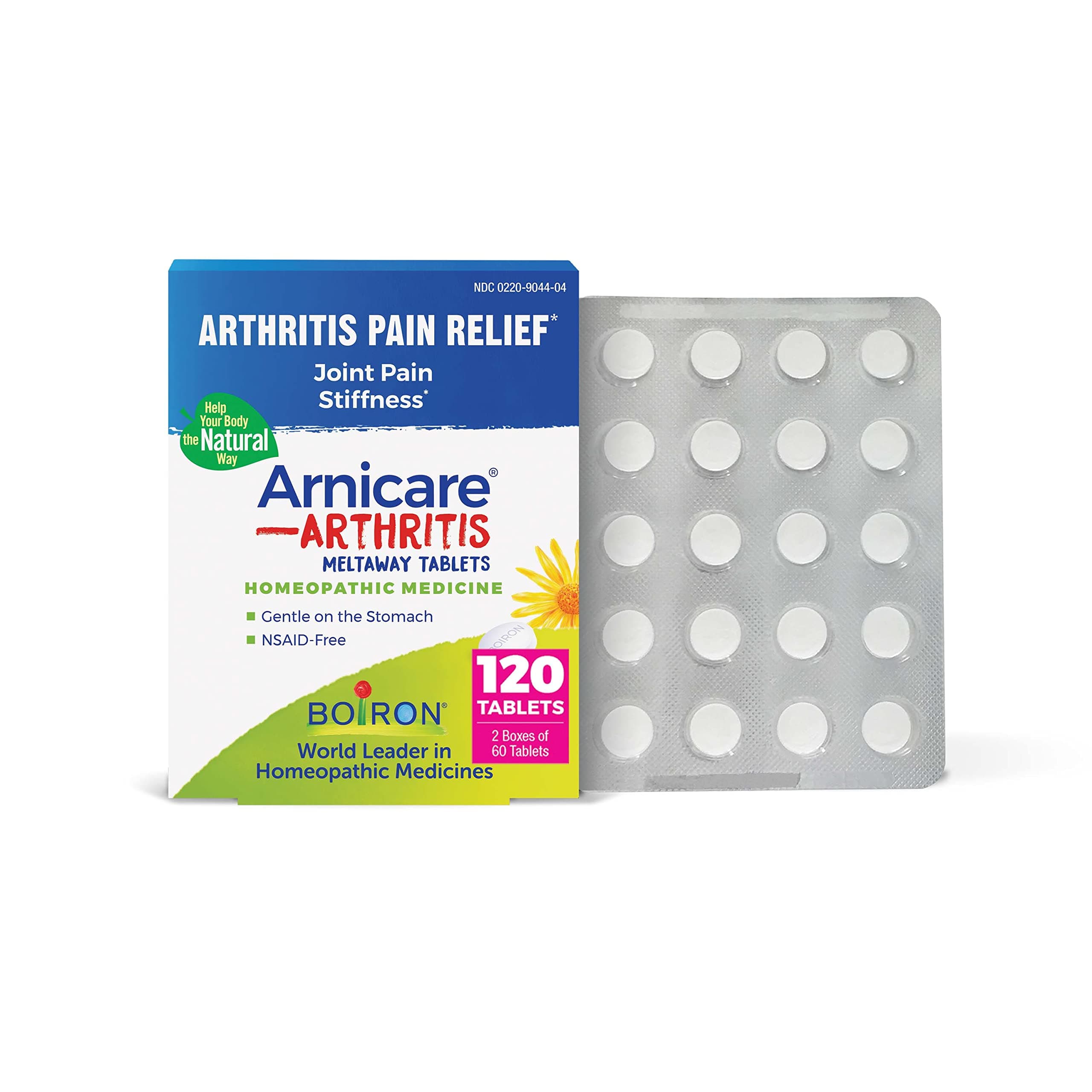 BoironArnicare Arthritis Tablets for Arthritis Pain Relief, Joint Soreness, and Rheumatic Pain - 120 Tablets (2 Pack of 60)