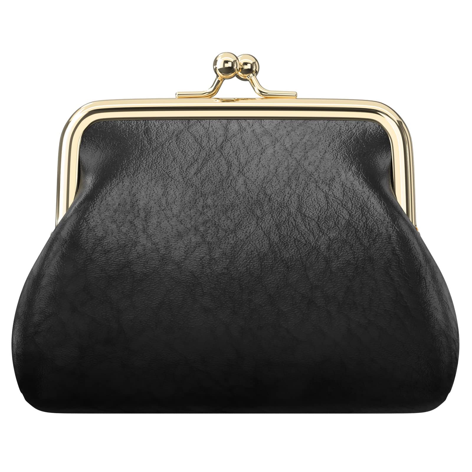 Nipichsha Coin Purse, Small PU Leather Change Purse, Coin Purse Wallet with Clasp, Car Coin Holder Pouch for Woman Men Kids Girls (Black)