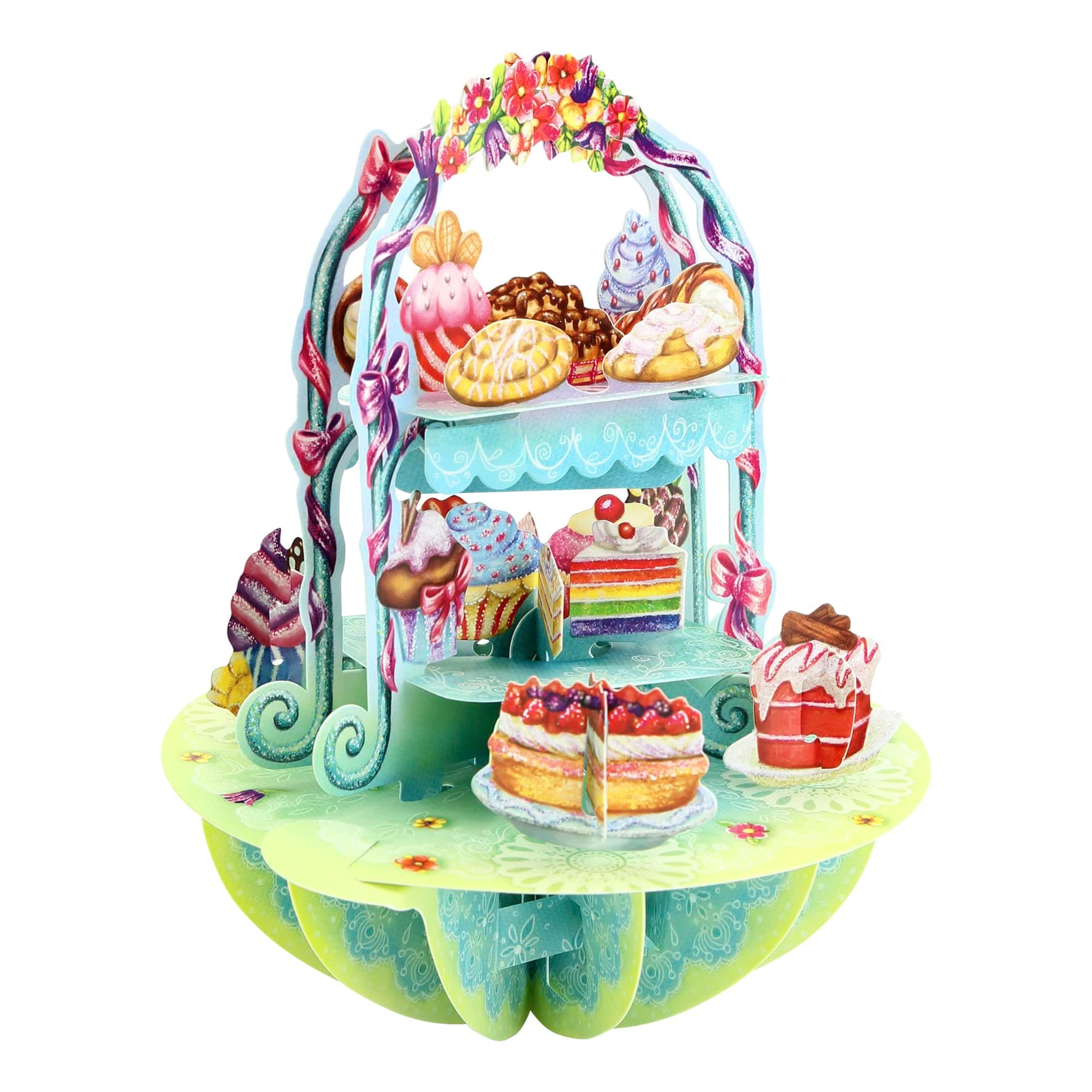 Pirouette, 3D Pop Up Greeting Card - Cake Display - For Her, For Mum, Birthday, Mothers Day