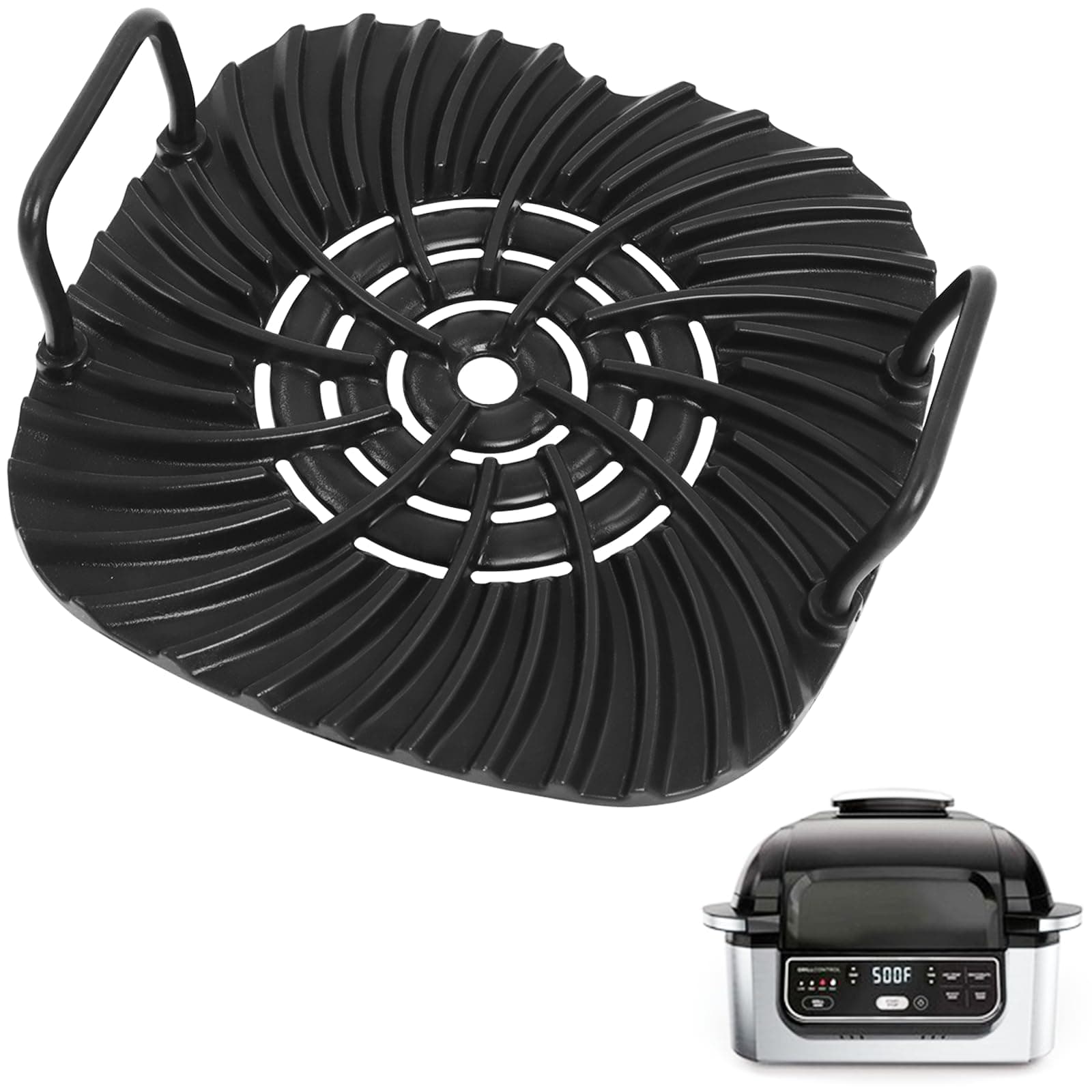 Swess Grill Grate Compatible with Ninja AG301 Foodi, Grill Replacement Parts for Ninja Foodi 5-in-1 Indoor Grill, Non-stick Grill Griddle for Ninja Foodi AG300, AG301C, AG302, AG400, IG301A, IG302Q