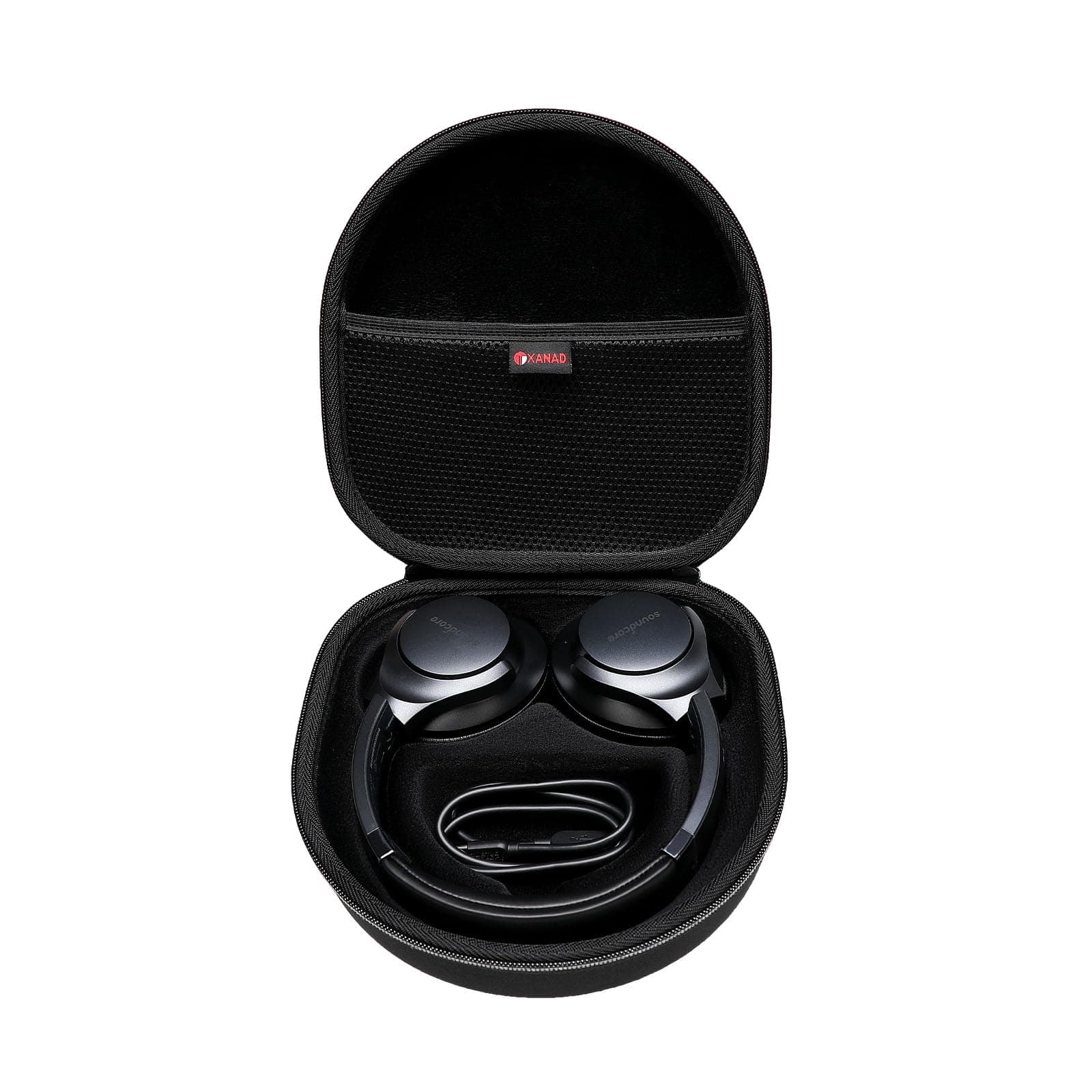 XANAD Black Case for Anker Soundcore Life Q20 / Q45 / Q30 / Q35 or Sony WH-CH720N Hybrid Active Noise Cancelling Headphones - Tavel Storage Bag