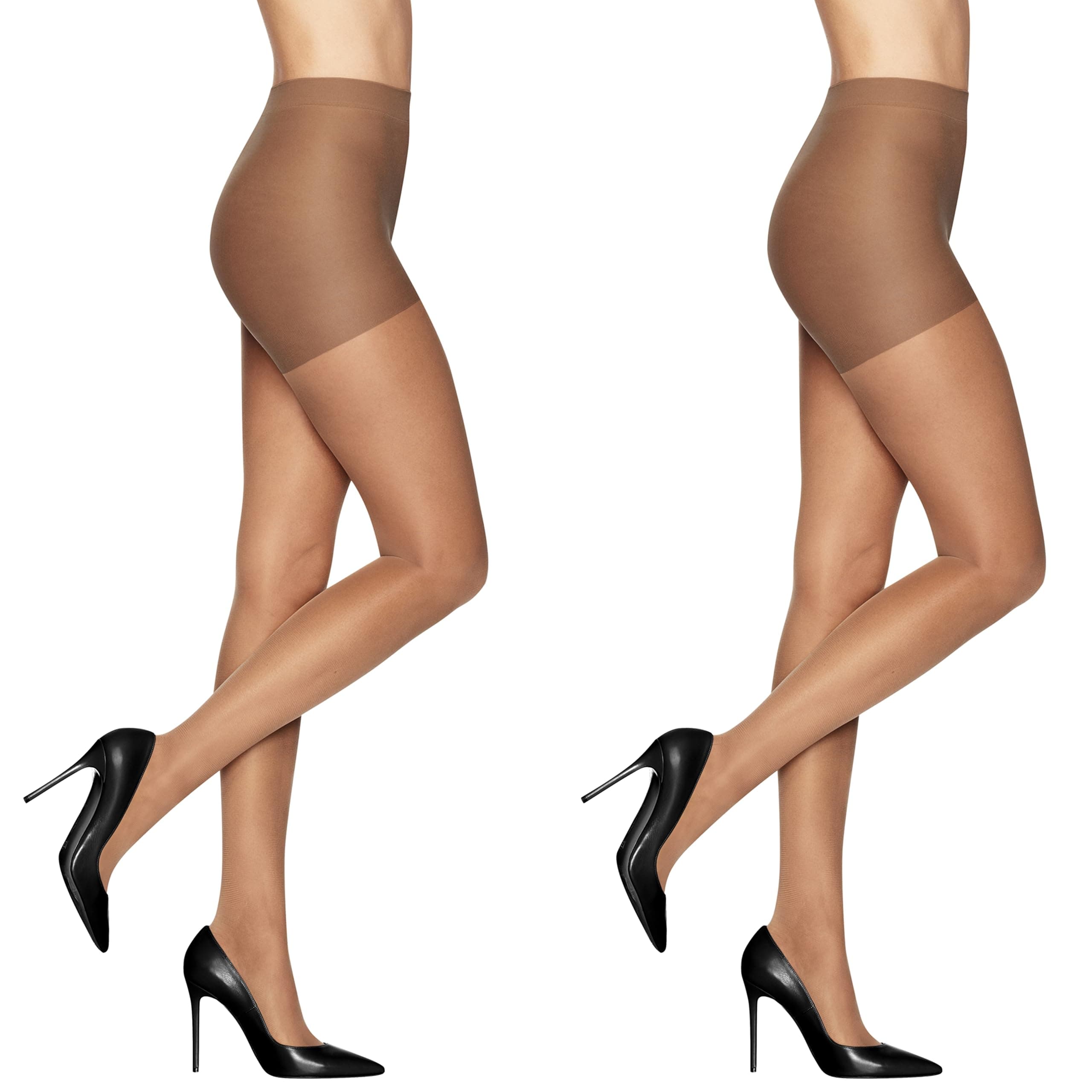 L'eggs womens L’eggs Women's Sheer Energy Control Top Pantyhose Reinforced Toe 2 Pair Pantyhose (pack of 2)