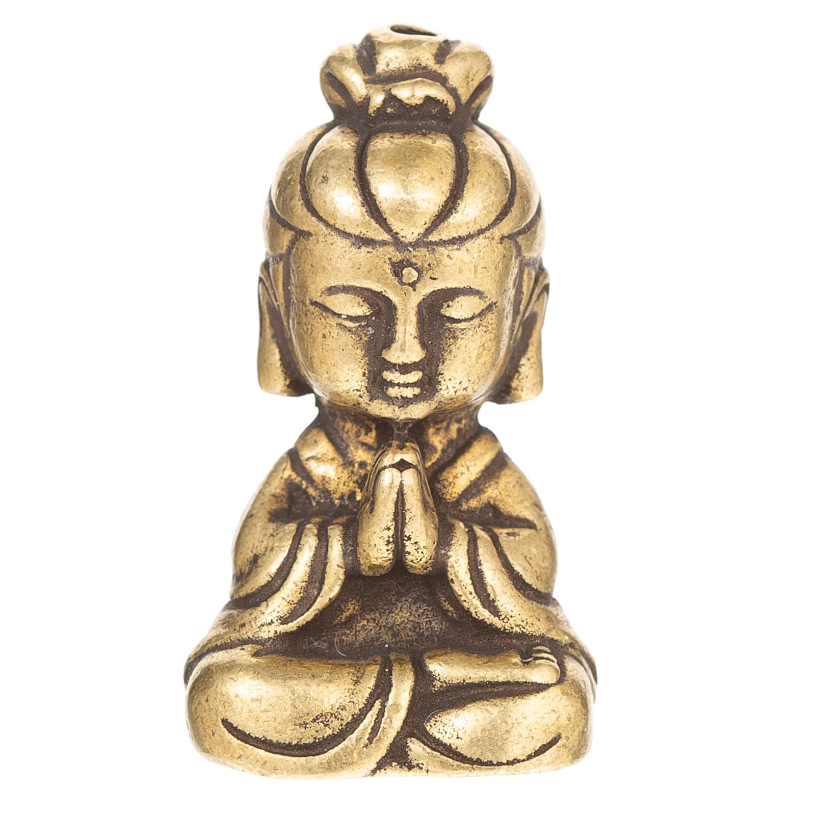 Pure Copper Guan Yin Statue - Handmade Quan Yin Statues, Kwan Yin Statues, Quan Am Statue, Kuan Yin Statue,Guanyin Statue for Meditation Altar, Female Buddha Statue-Goddess of Mercy and Compassion