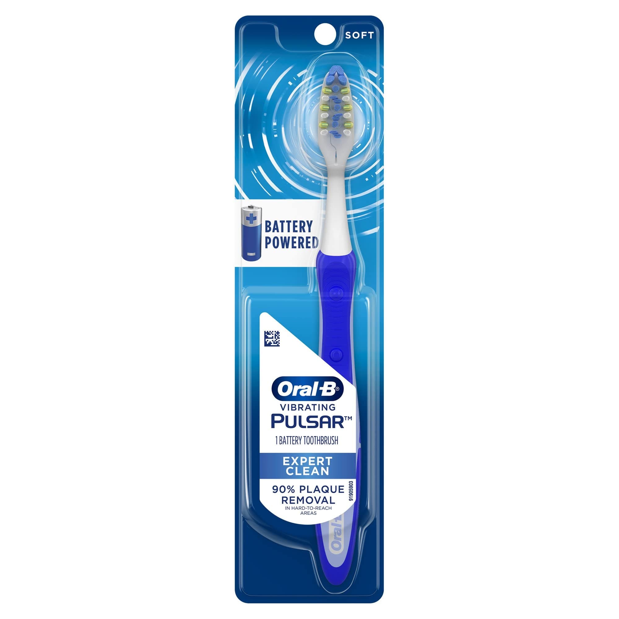 Pro-Health Pulsar Battery Powered Toothbrush, Soft, Colors May Vary, 1 Count