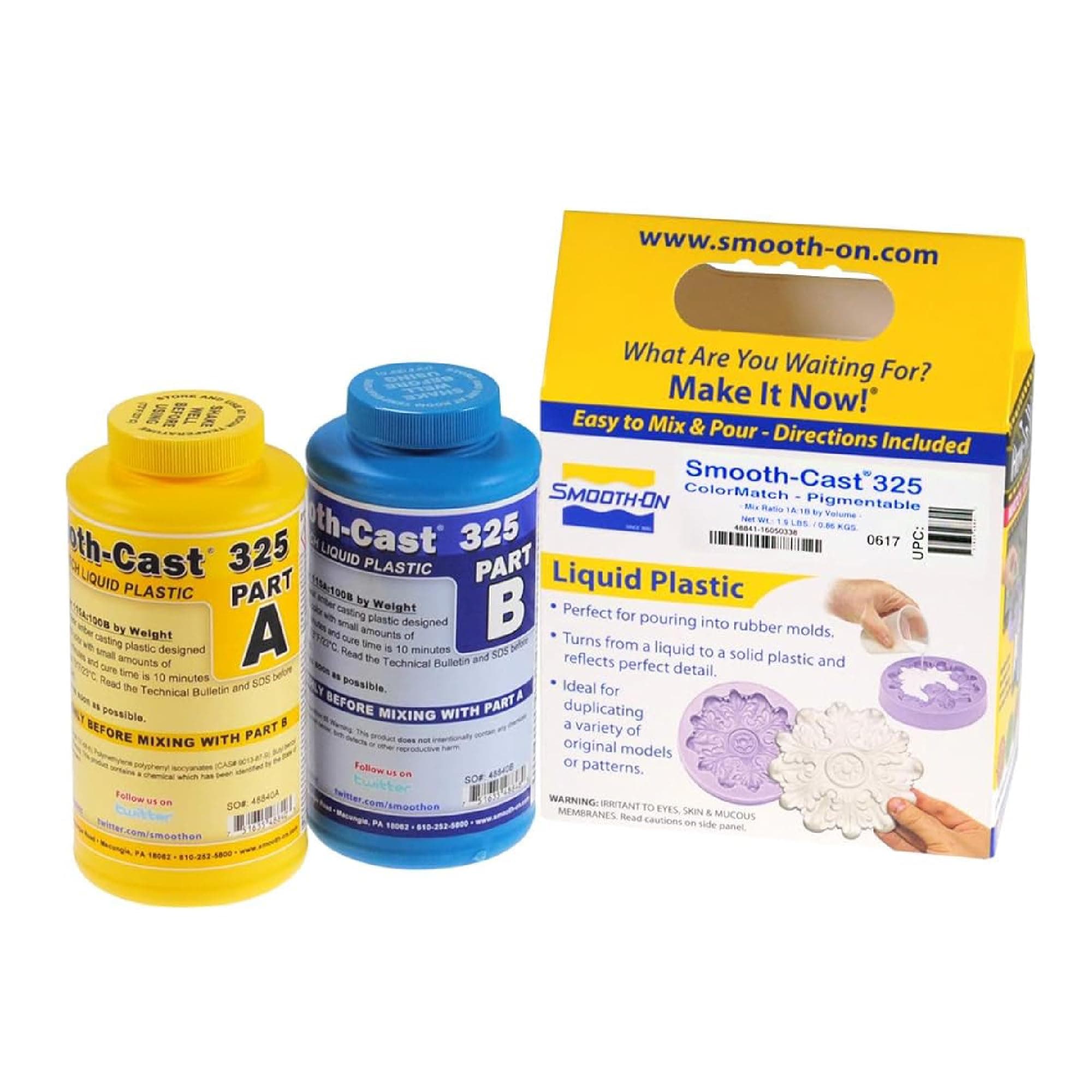 Smooth-On - Smooth-Castโข 325 ColorMatchโข Series: Low Viscosity Liquid Plastic Casting Resin - Pint Unit