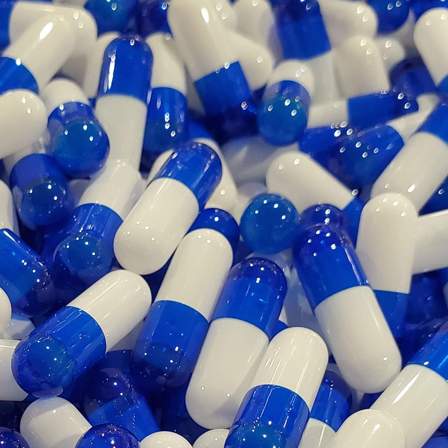 Empty Gelatin Capsules 00 Size - 1000 Count, Blue White Color, Premium EMBO Caps Technology, Compatible with Capsule Filling Machine & Capsule Pill Gel Filler by Capsules World