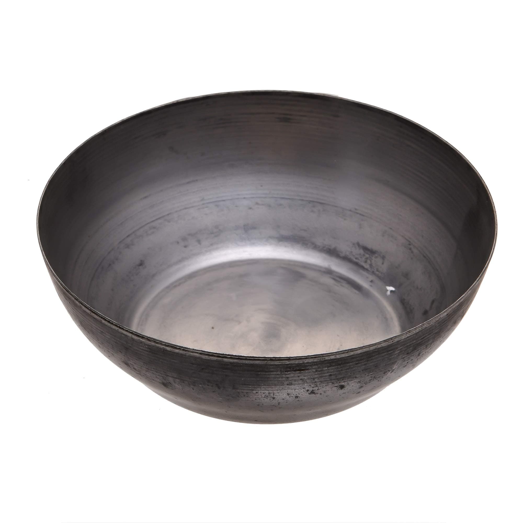 RBY 8 Inch Iron Mixing Bowl Mehndi Lohe Ki Kadai Iron Katori Heena Kadhai with Wooden Brush for Hair Mask Herbal & Ayurvedic Preparation Soaking Herbs for Home & Salon for All Skin Types