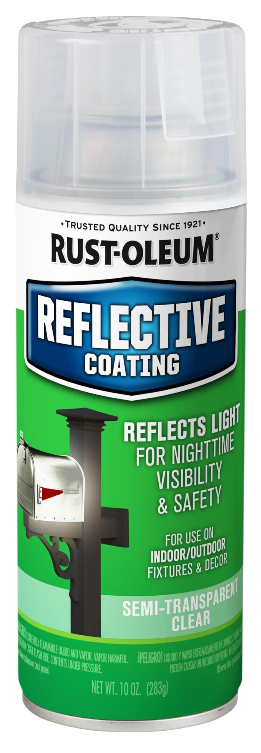 Rust-Oleum 214944 Specialty Reflective Finish Spray Paint (Semi-Transparent Finish - 283 Grams)