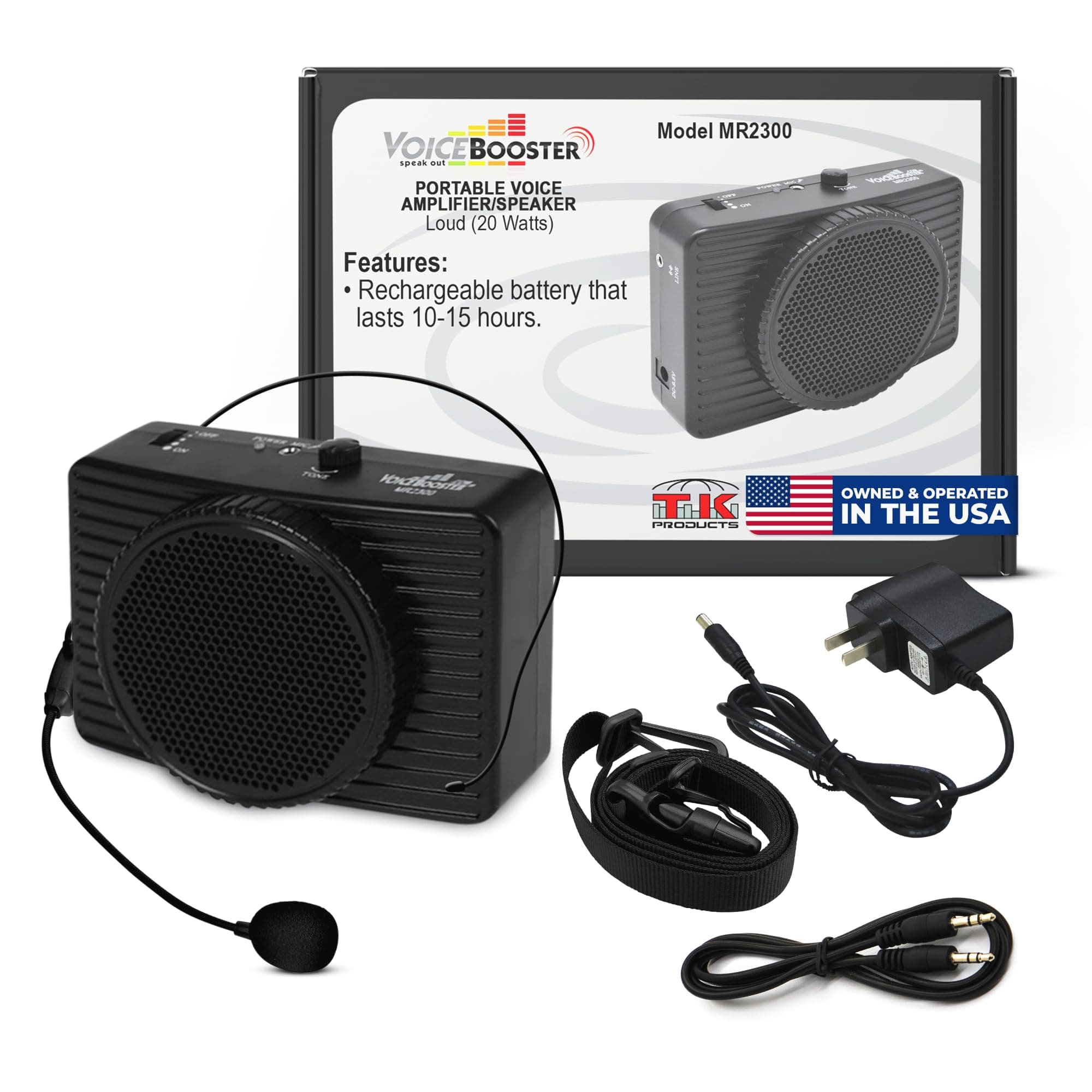 VoiceBooster Voice Amplifier & Mp3 Player MR2300 by TK Products (Black)
