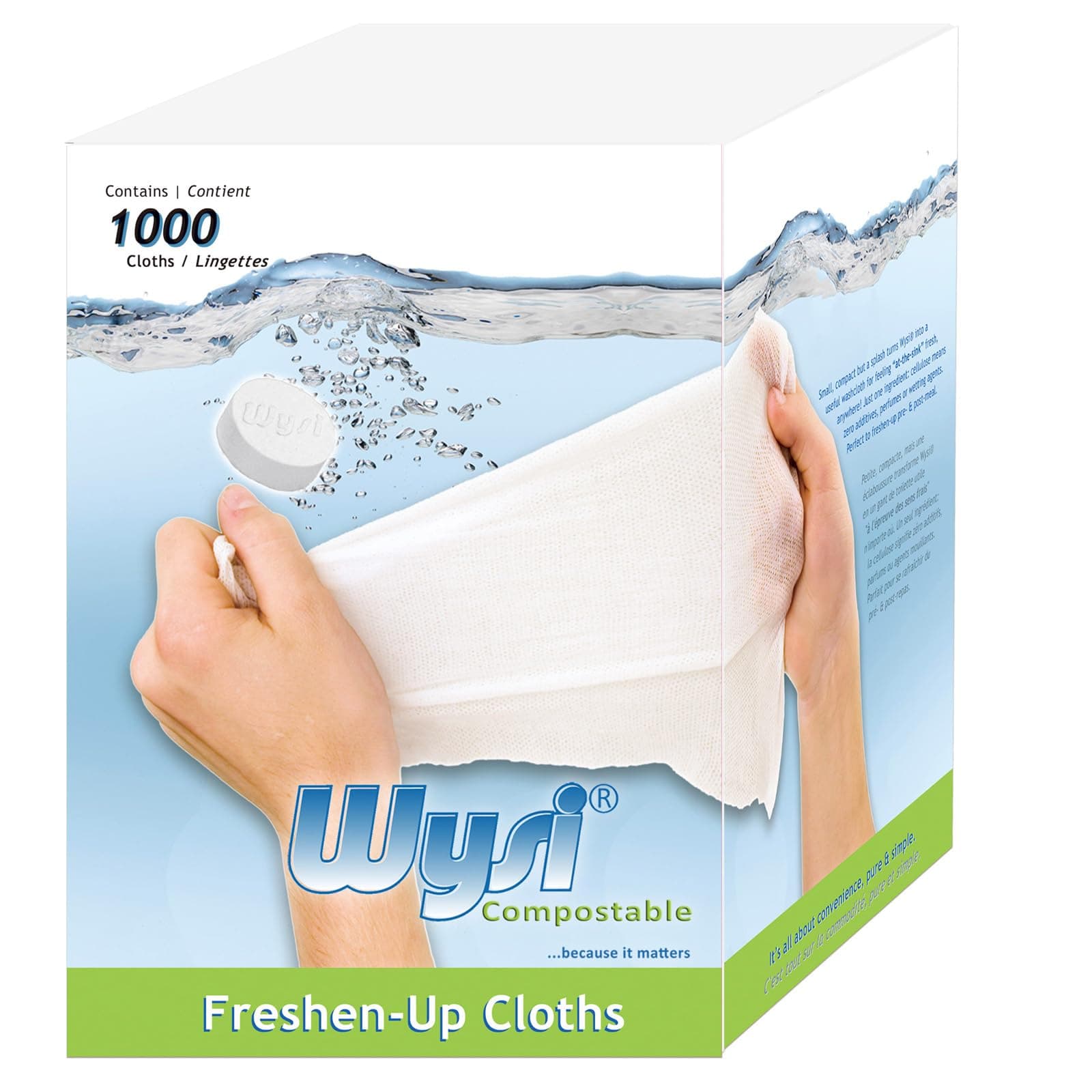9x9” Hypoallergenic Hot Towels for Restaurants, Yoga & On The Go Hygiene - Just Add Water, Case of 1000 Towelettes - Multi-Purpose - Scent-Free - Biodegradable - Service Industry Standard