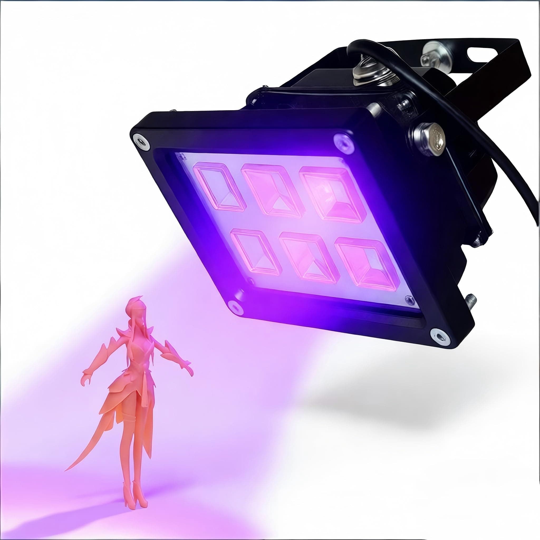 365/395/405nm UV Curing Light–Mixed Spectrum & Adjustable Spotlight for Post-Processing of SLA/DLP/LCD Resin 3D Printer Models, Shoe Icing,UV Epoxy Art & DIY Projects