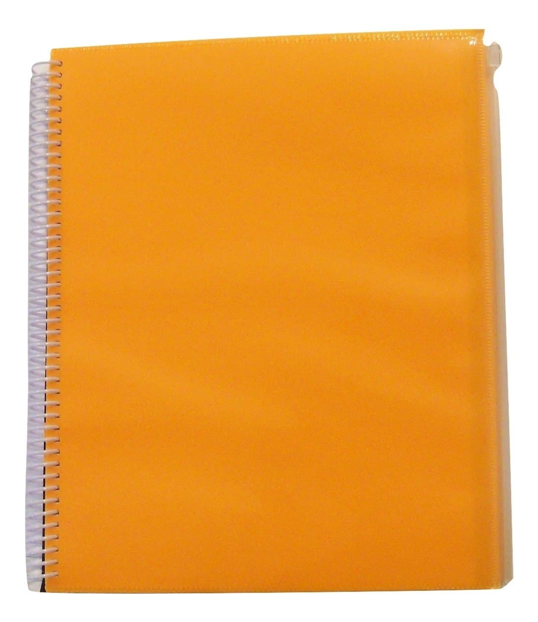 Carolina Pad Studio C Zip-it Notebook with Zipper Pouch Cover ~ Neon Orange (8.5" x 11"; 90 Sheets, 180 Pages; Wide Rule)