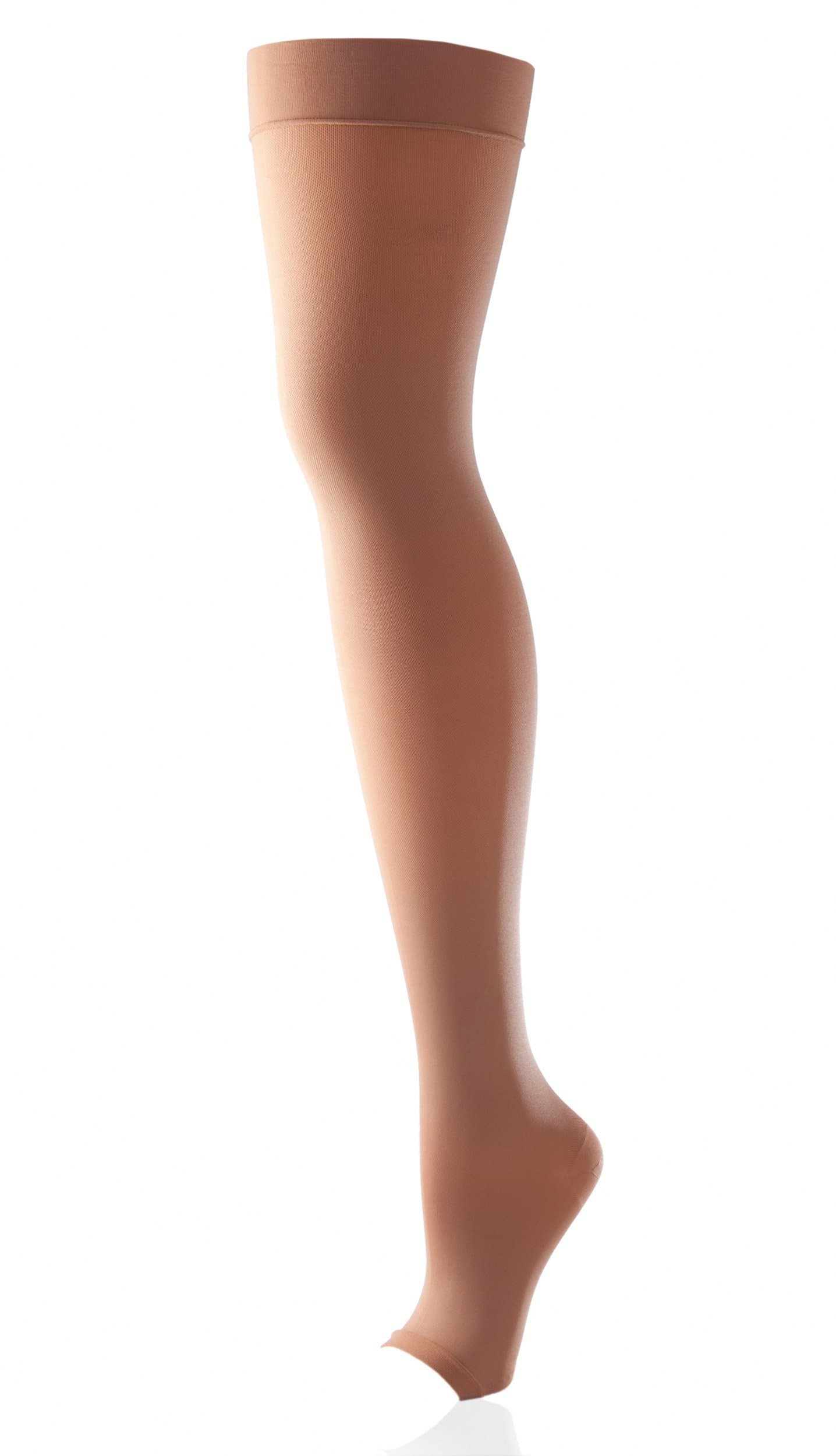 Activa Class 2 Thigh Support Stockings open toe 18 - 24 mmHg Sand Large
