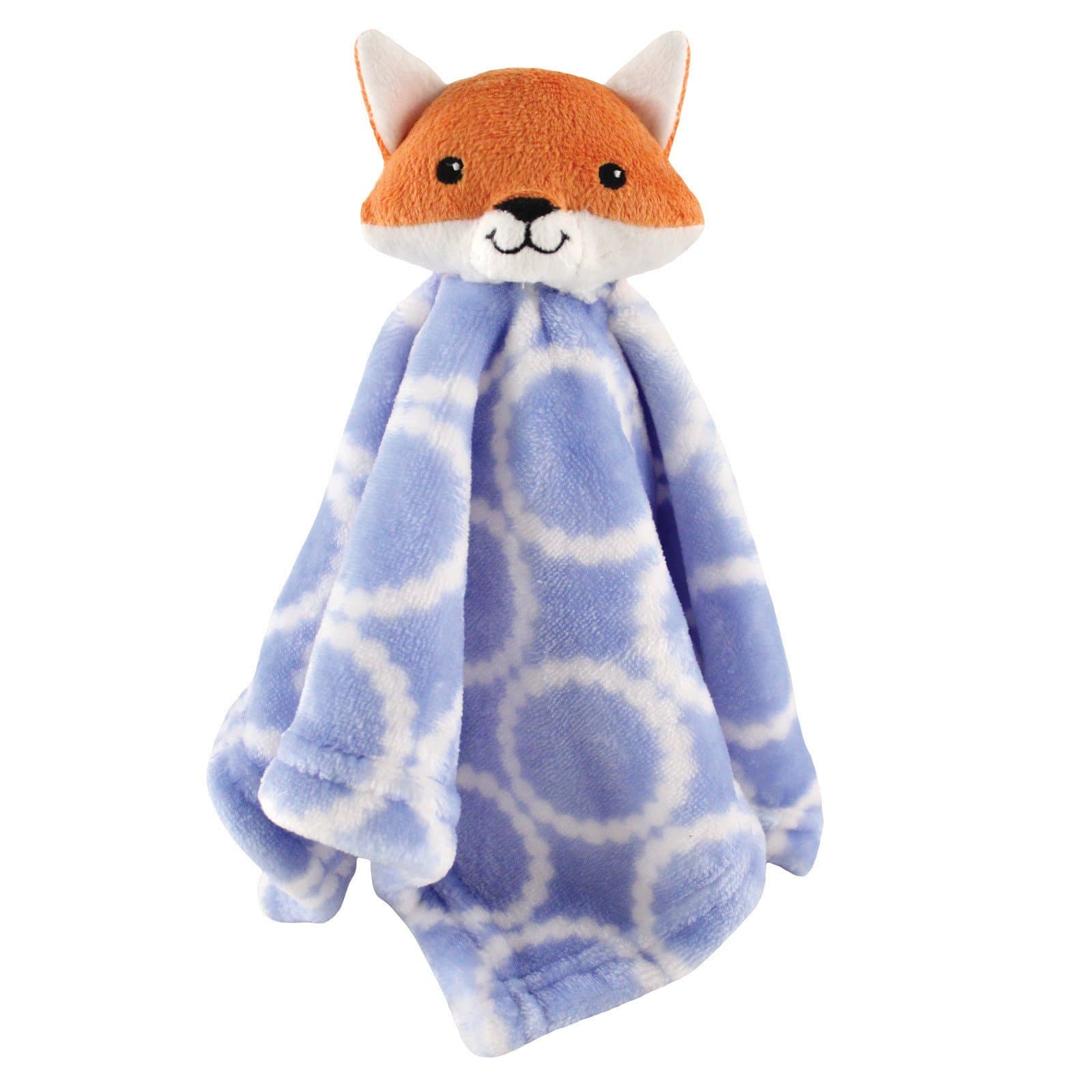 Hudson Baby Unisex Baby Animal Face Security Blanket, Blue Fox, One Size