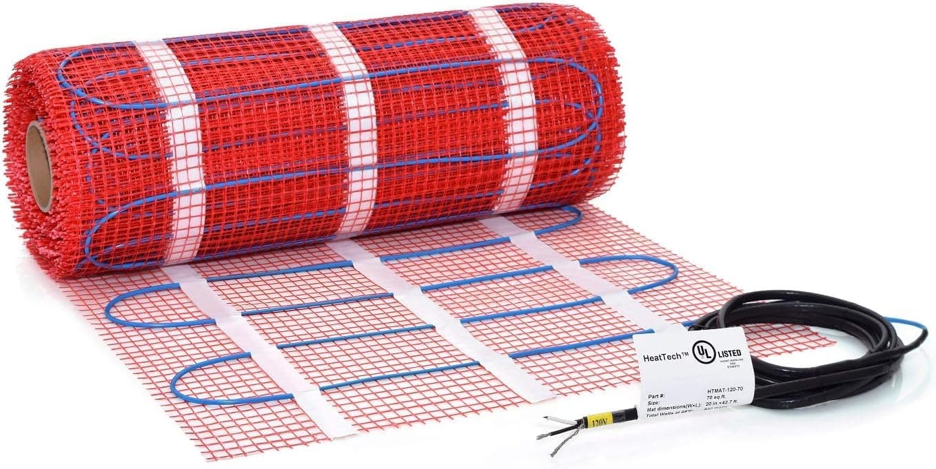 Heattech10 sqft HeatTech 120V Electric Tile Radiant Floor Heating Mat