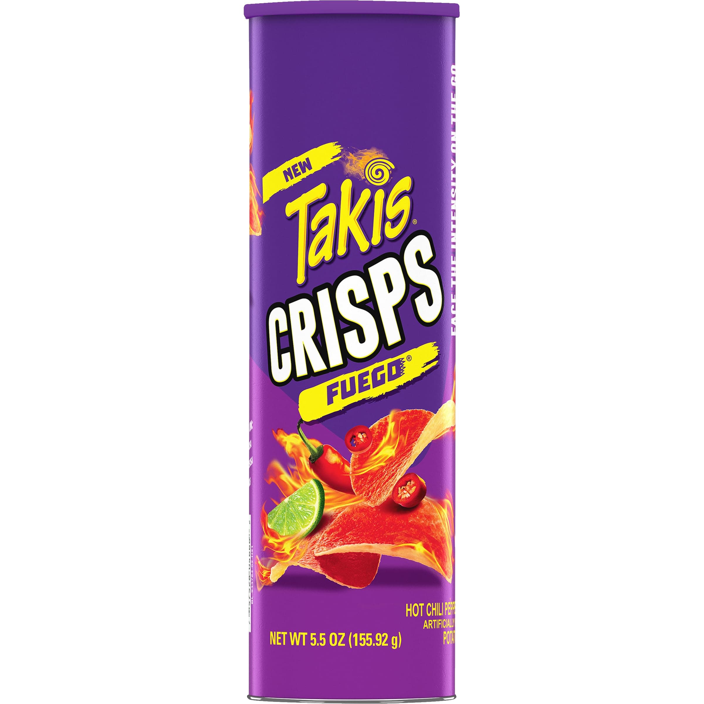 Takis Crisps Fuego Potato Crisps, Hot Chili Pepper and Lime Flavored 155 gm