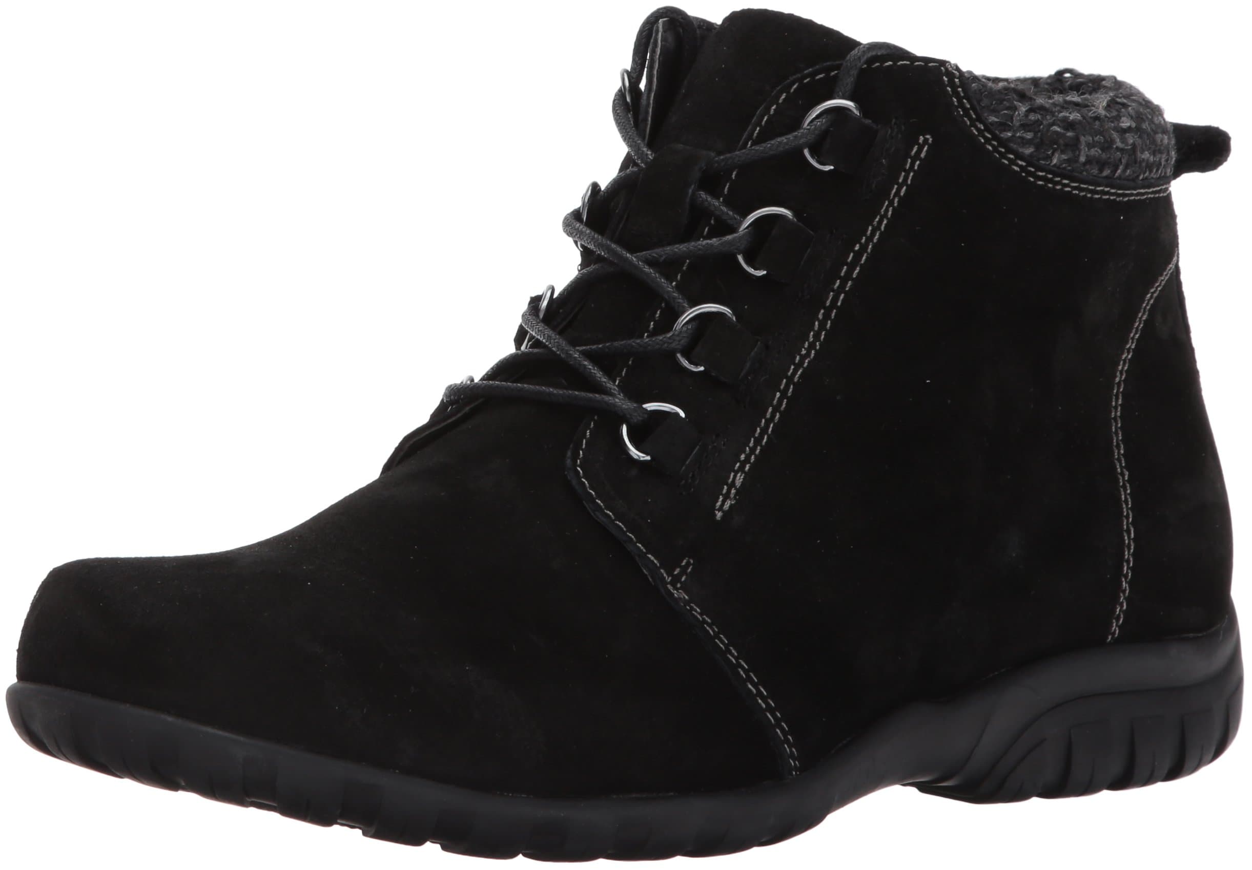 PropétWomens Delaney Round Toe Lace Up Casual Boots Ankle Low Heel 1-2" - Black - Size 8.5 B