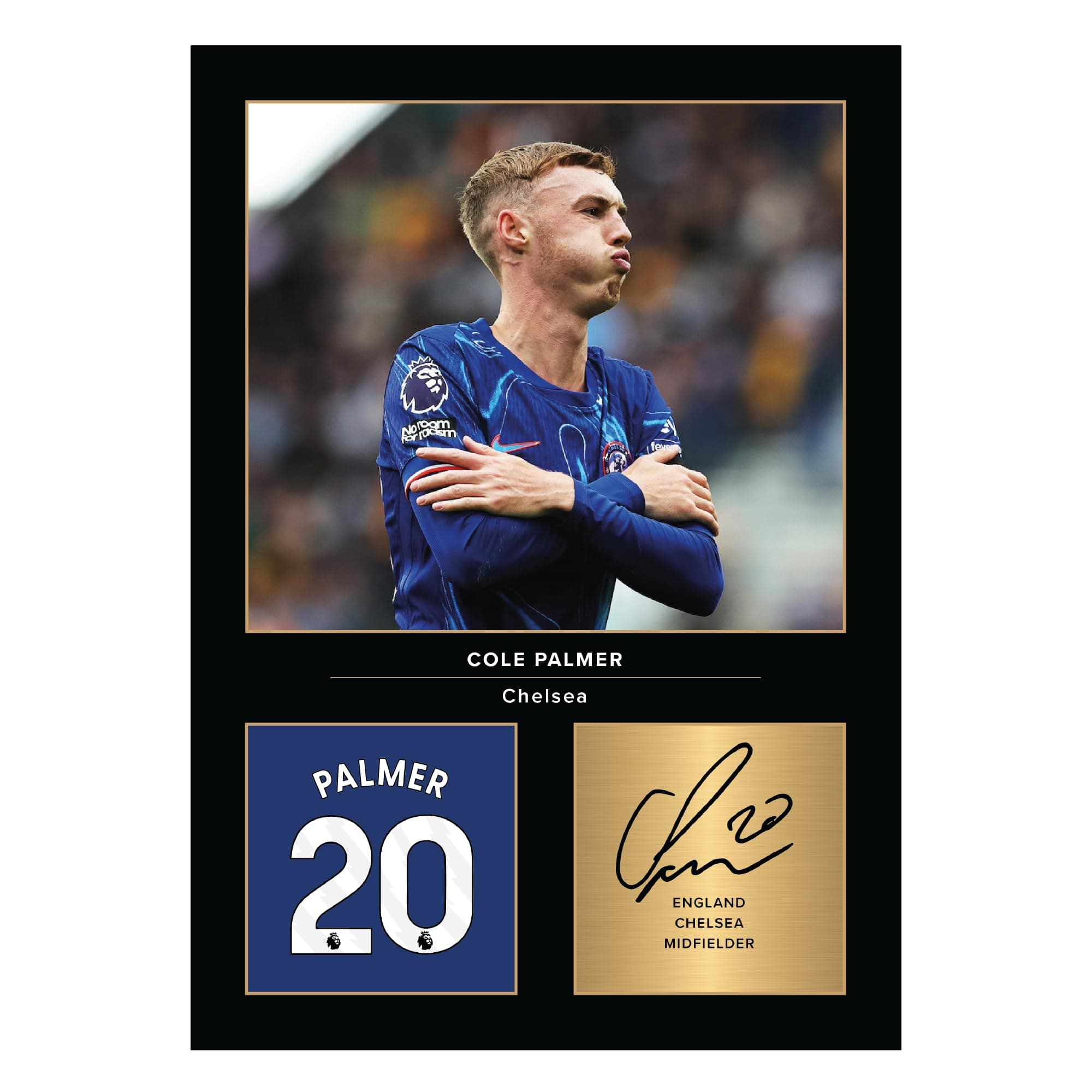 Icons Wall Art Cole Palmer Chelsea Signed A4 Printed Photo Picture Display Gift For Chelsea Fans Digitally Reproduced Signature Unframed