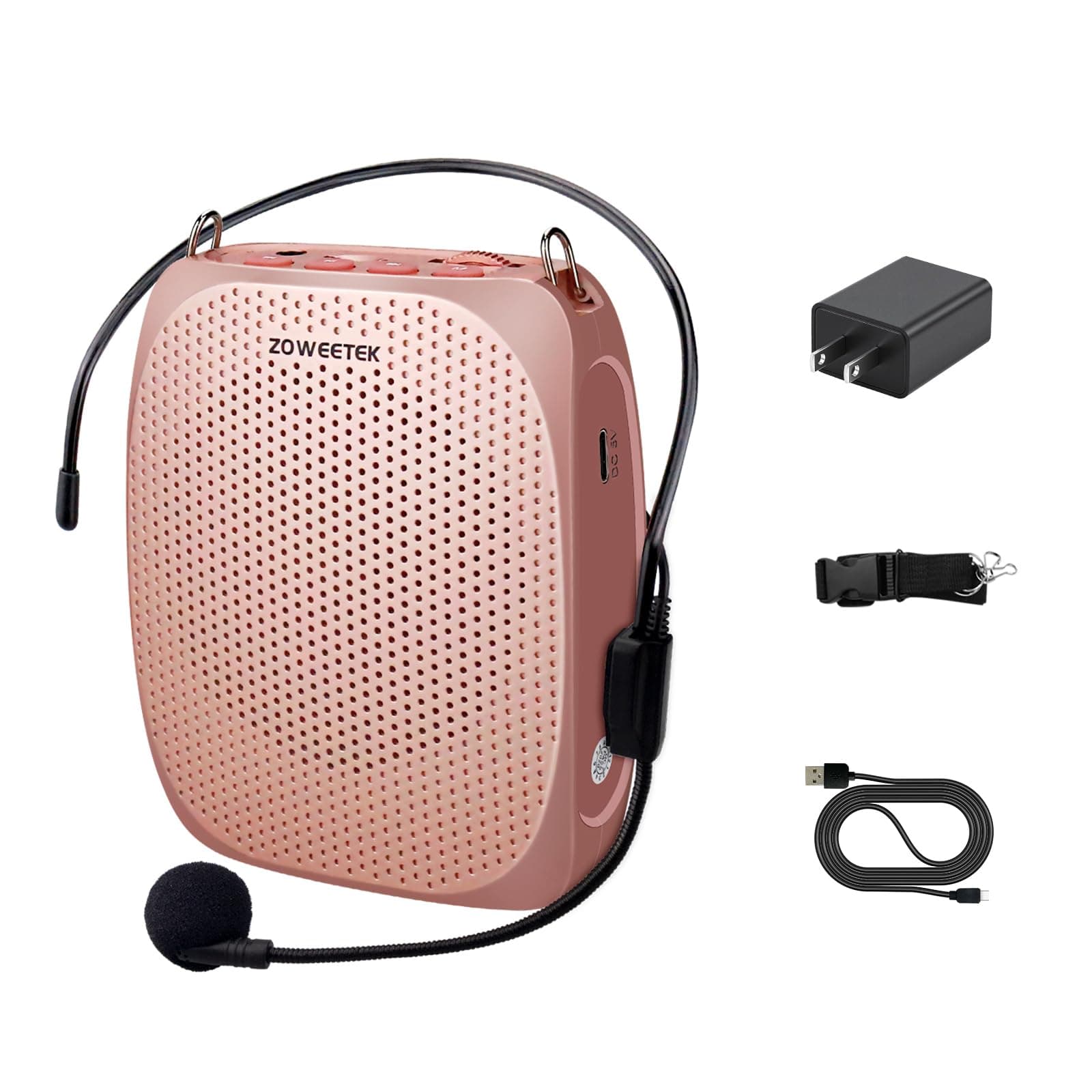 ZOWEETEK Voice Amplifier for Teachers, Original Personal Voice Amplifier, Work of 12 hrs, Portable Speaker for Classroom, Meeting, Speech, Tour Guide, Support MP3 Format Audio