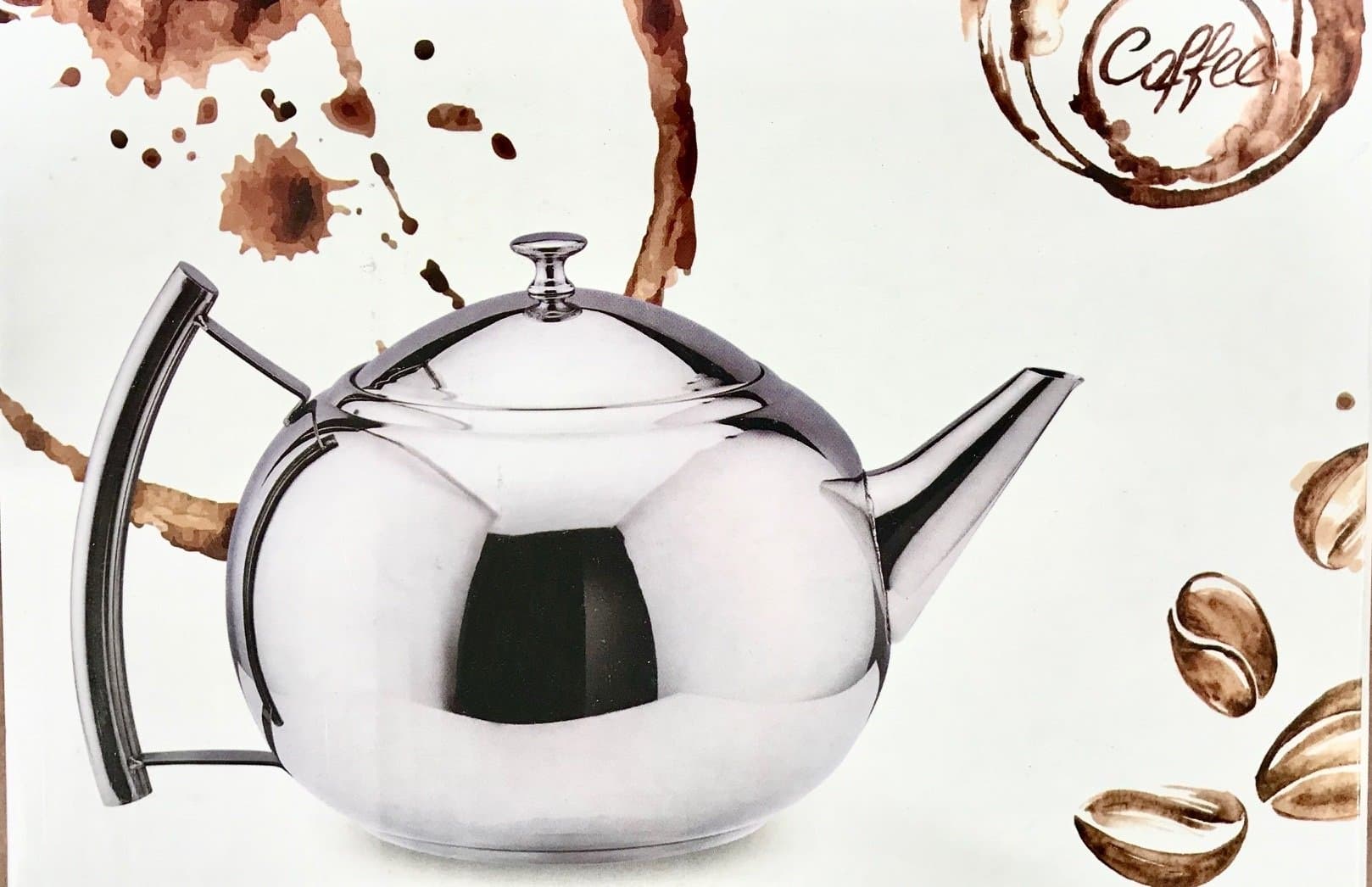 Coffee Tea Pot - Polished Stainless Steel Teapot Kettle with Infuser Tea Filter, Tea Infuser Pot with Lid, Tea Kettle for Home (1 Litre)